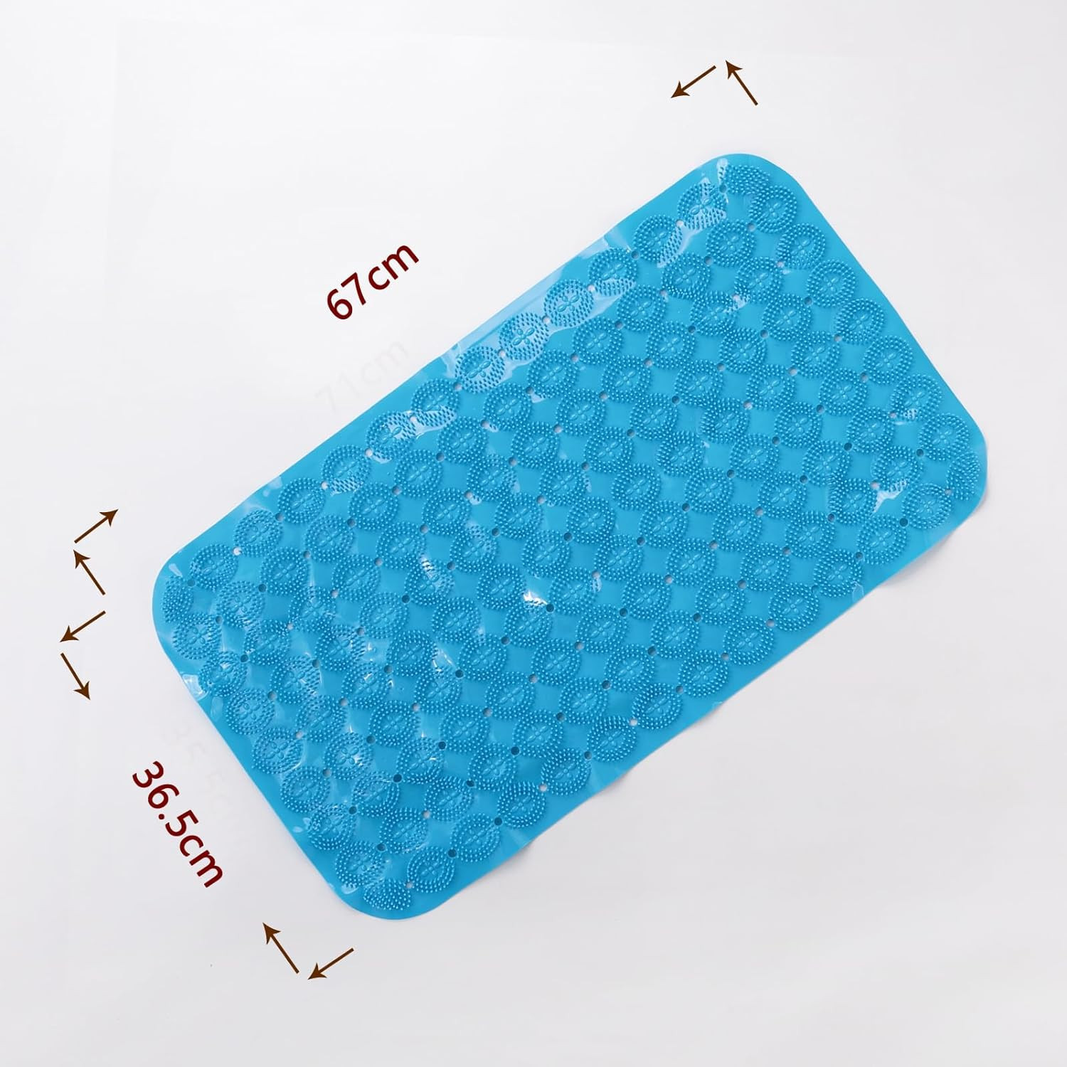 Kuber Industries Bath Mat | PVC Bathroom Mat | Shower Bath Mat | Floor Tub Mat | Foot Massager Mat | Anti-Skid Shower Bathroom Mat | B-02A | Dark Blue