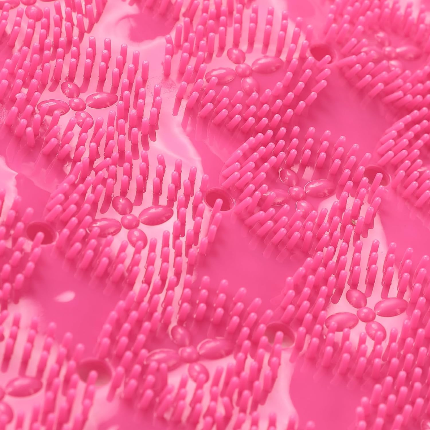 Kuber Industries Bath Mat | PVC Bathroom Mat | Shower Bath Mat | Floor Tub Mat | Foot Massager Mat | Anti-Skid Shower Bathroom Mat | B-02D | Rose Red