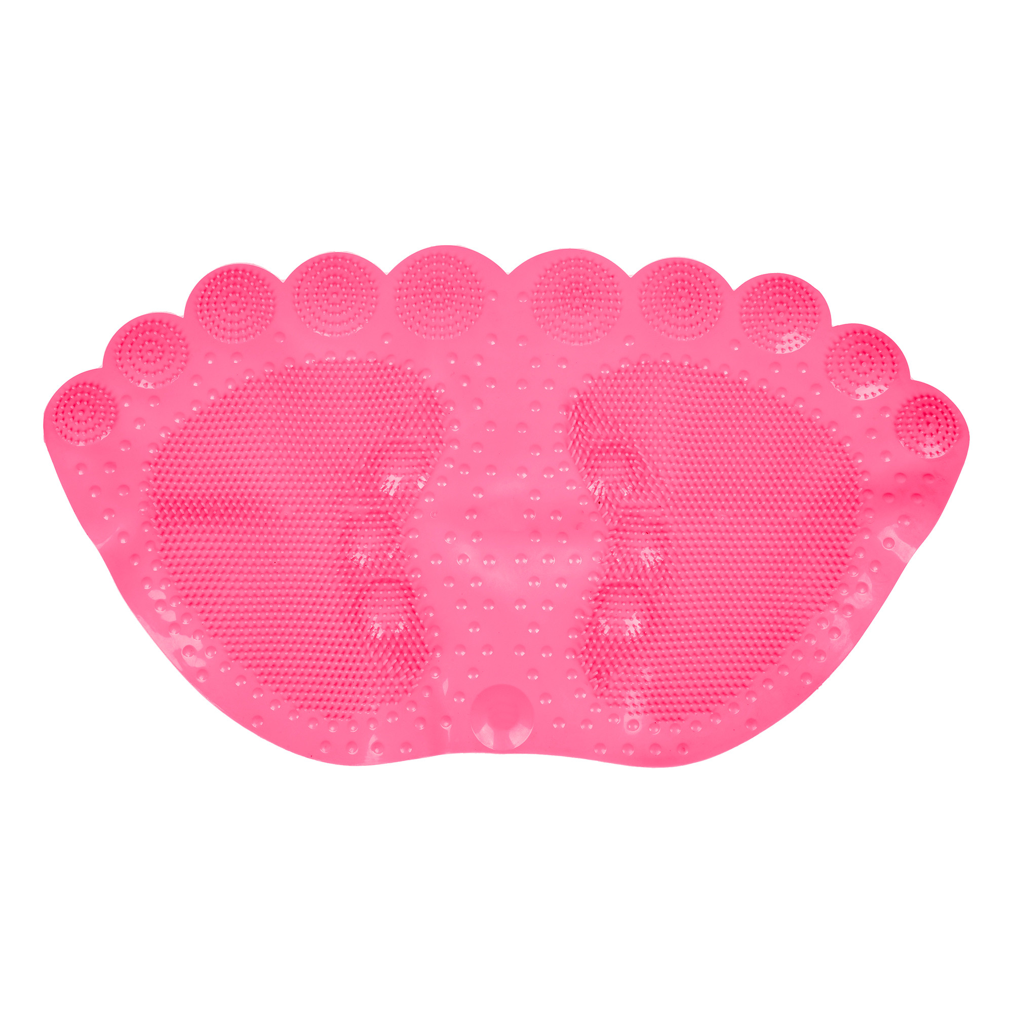 Kuber Industries Bath Mat  PVC Bathroom Mat  Shower Bath Mat  Foot Shape Bath Tub Mat  Foot Massager Mat  Anti-Skid Floor Mat  Shower Mat  Pink