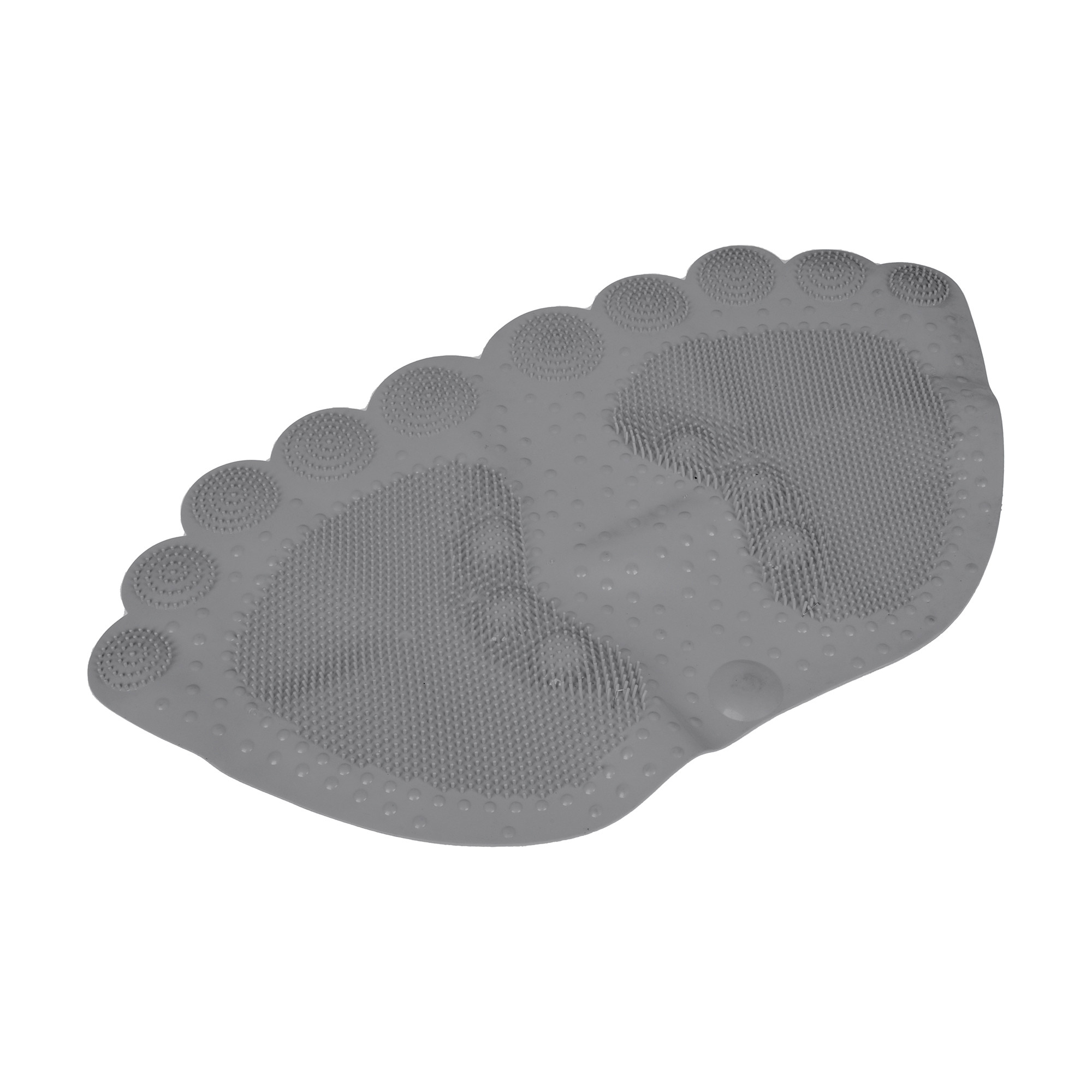 Kuber Industries Bath Mat  PVC Bathroom Mat  Shower Bath Mat  Foot Shape Bath Tub Mat  Foot Massager Mat  Anti-Skid Floor Mat  Shower Mat  Gray