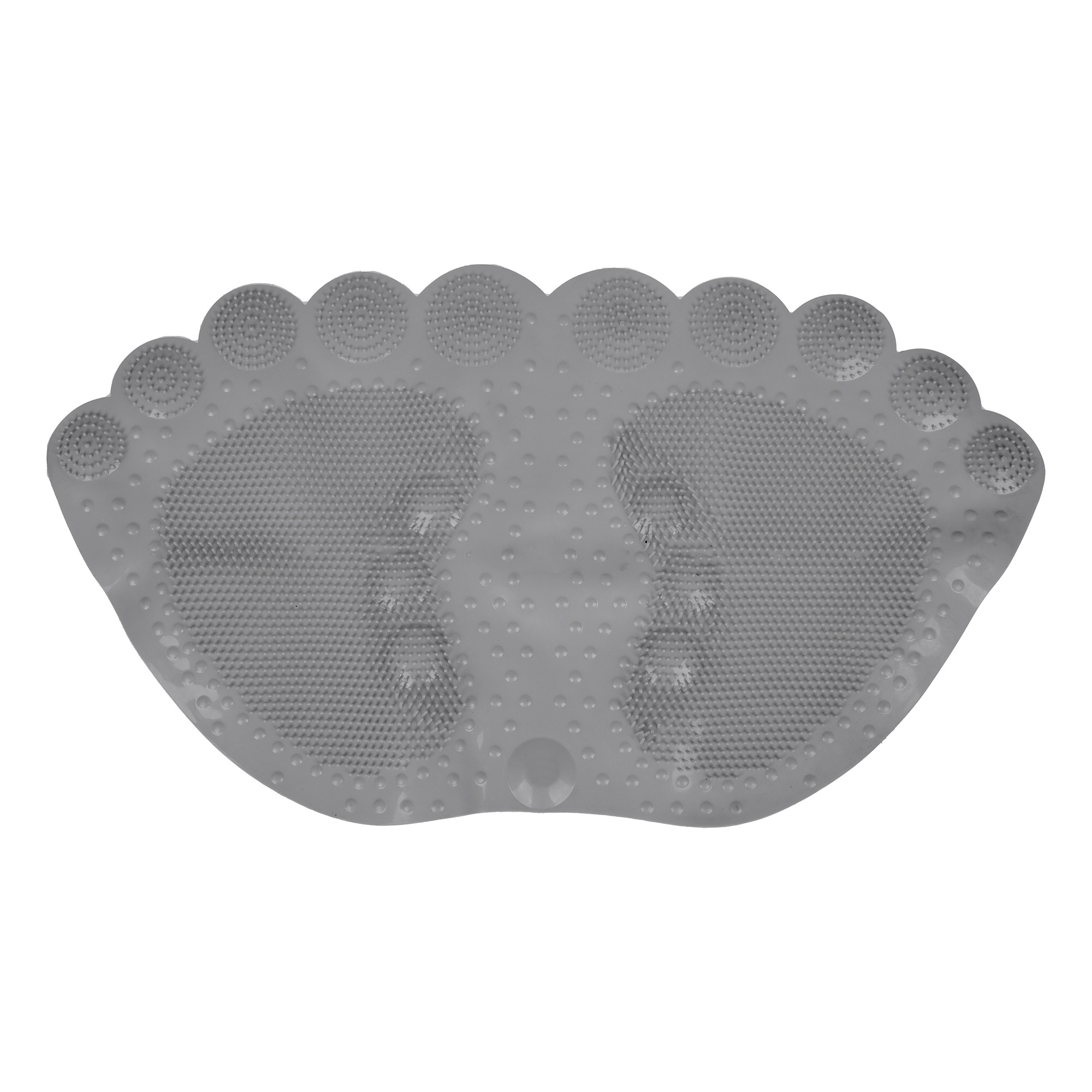 Kuber Industries Bath Mat  PVC Bathroom Mat  Shower Bath Mat  Foot Shape Bath Tub Mat  Foot Massager Mat  Anti-Skid Floor Mat  Shower Mat  Gray