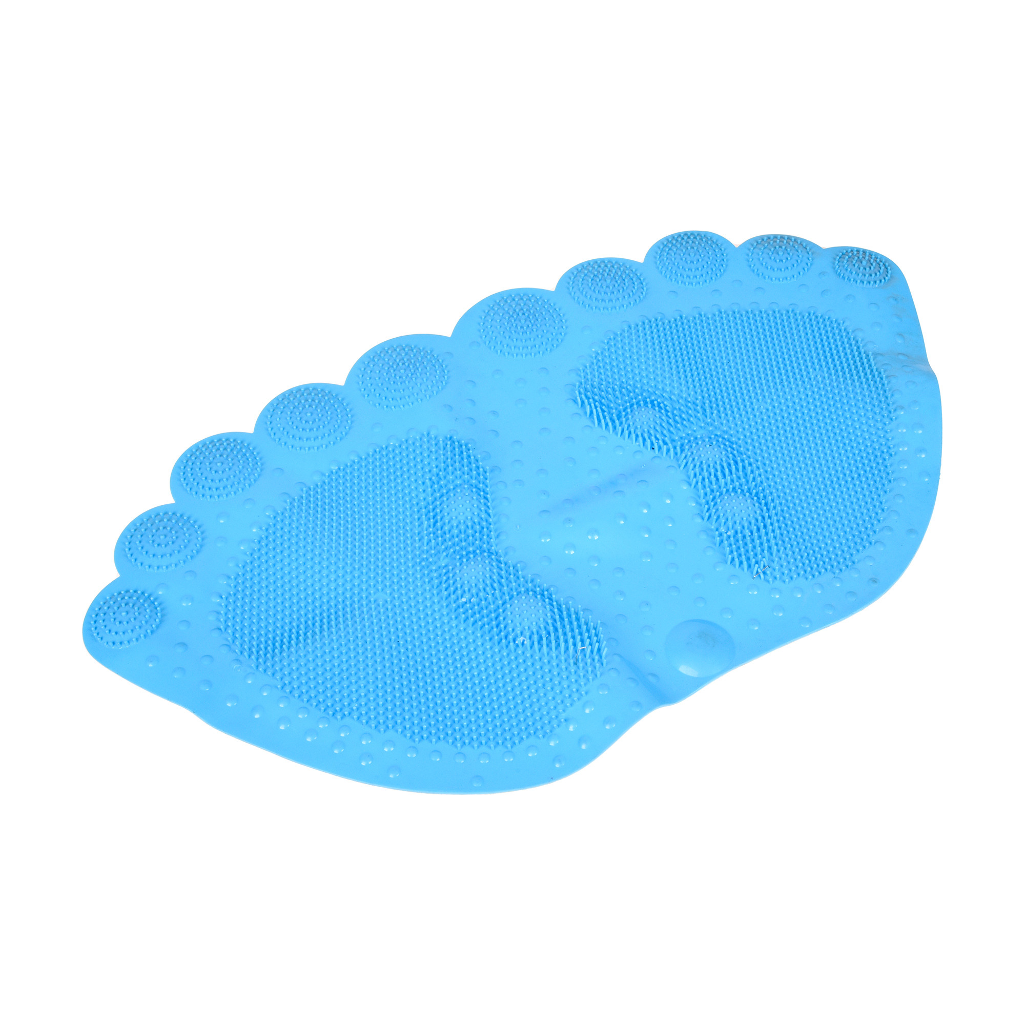 Kuber Industries Bath Mat  PVC Bathroom Mat  Shower Bath Mat  Foot Shape Bath Tub Mat  Foot Massager Mat  Anti-Skid Floor Mat  Shower Mat  Blue
