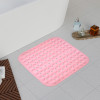 Bath Mat | PVC Bathroom Mat | Shower Bath Mat | Square Bath Tub Mat | Foot Massager Mat | Anti-Skid Floor Mat | Shower Mat | Peach