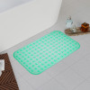 Bath Mat | PVC Bathroom Mat | Shower Bath Mat | Transparent Round Floor Tub Mat | Foot Massager Mat | Anti-Skid Shower Mat with Drain Holes | Green