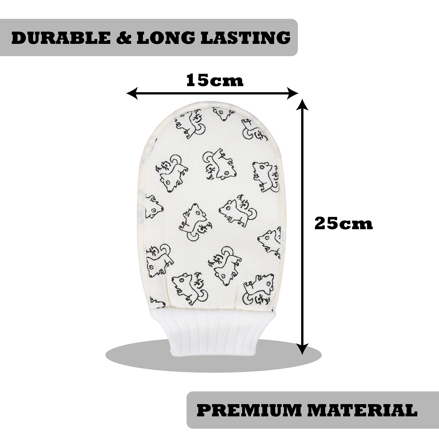 Kuber Industries Bath Scrubing Glove | Dead Skin Cell Remover | Shower Body Scrubber Glove | Body Spa Massage Sponge Glove | Exfoliating Bath Scrub | Body Mitt Glove | Cream