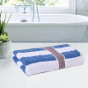 Bath Towel | 144 GSM Cotton Bathroom Towel | Towel for Bath-Gym-Travel | Highly Absorbent Bathing Towel | Bath Towel for Men | Blue Patti | 30x60 Inch | White