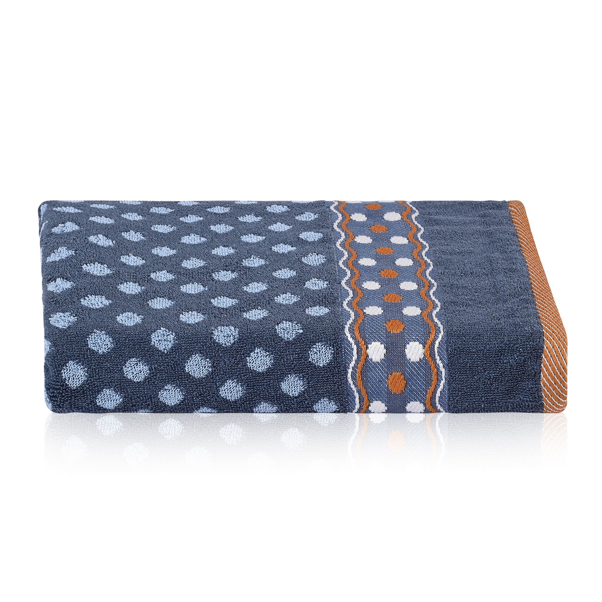 Kuber Industries Bath Towel  144 GSM Cotton Unisex Bathroom Towel  30x60 Inch  Highly Absorbent  Bathing Towel  Towel for Bath-Gym-Travel-Beach-Pool  Yoga  Dot Print  Grey