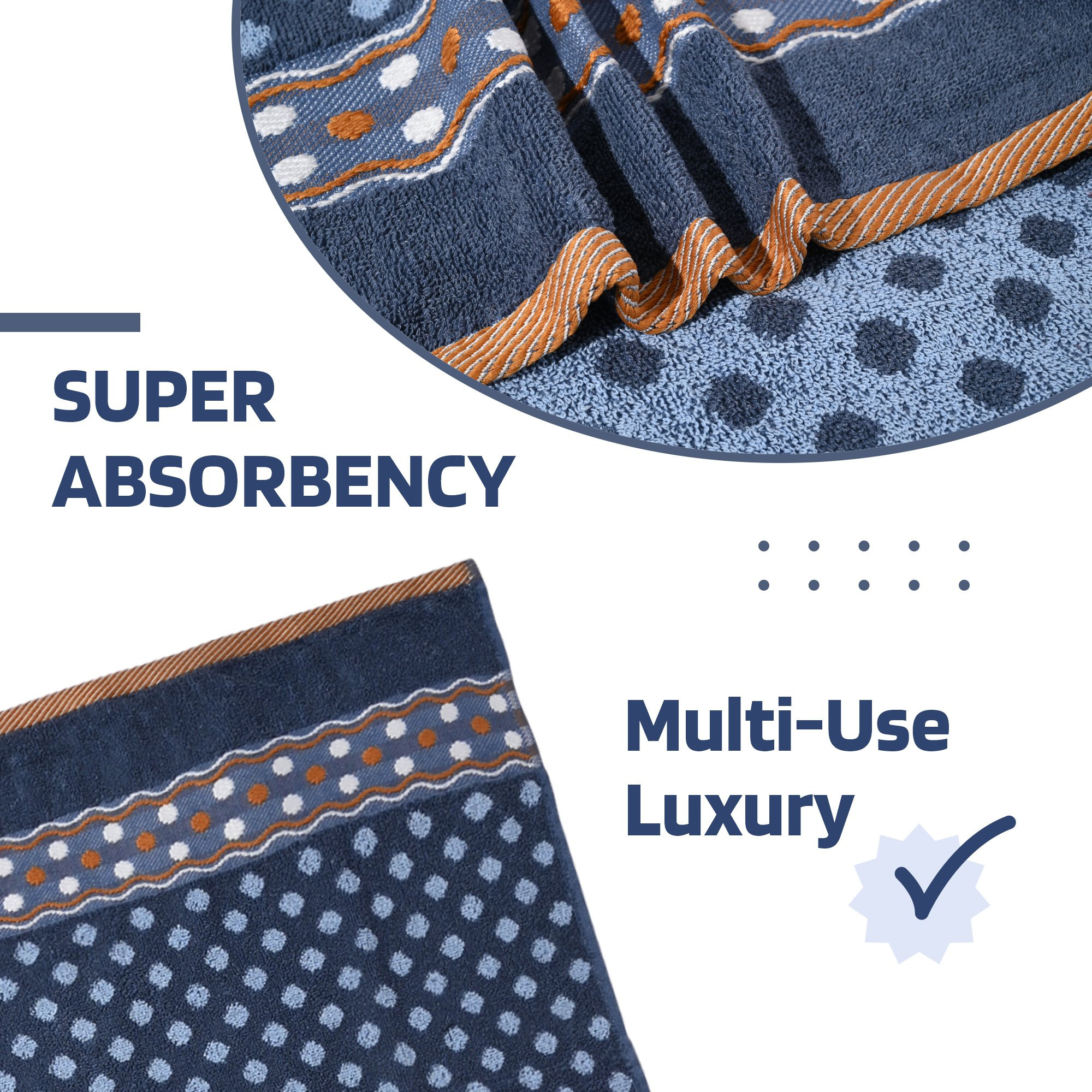 Kuber Industries Bath Towel  144 GSM Cotton Unisex Bathroom Towel  30x60 Inch  Highly Absorbent  Bathing Towel  Towel for Bath-Gym-Travel-Beach-Pool  Yoga  Dot Print  Grey