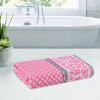 Bath Towel | 144 GSM Cotton Unisex Bathroom Towel | 30x60 Inch | Highly Absorbent | Bathing Towel | Towel for Bath-Gym-Travel-Beach-Pool & Yoga | Dot Print | Pink