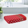 Bath Towel | 144 GSM Cotton Unisex Bathroom Towel | 30x60 Inch | Highly Absorbent | Bathing Towel | Towel for Bath-Gym-Travel-Beach-Pool &amp; Yoga | Dot Print | Red