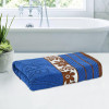 Bath Towel | 27x54 Inch | Towel for Bathing | Towels for Bath | Towel for Bath-Gym-Travel-Beach-Pool | 144 GSM Cotton Unisex Bathroom Towel | Leaf Embossed | Blue