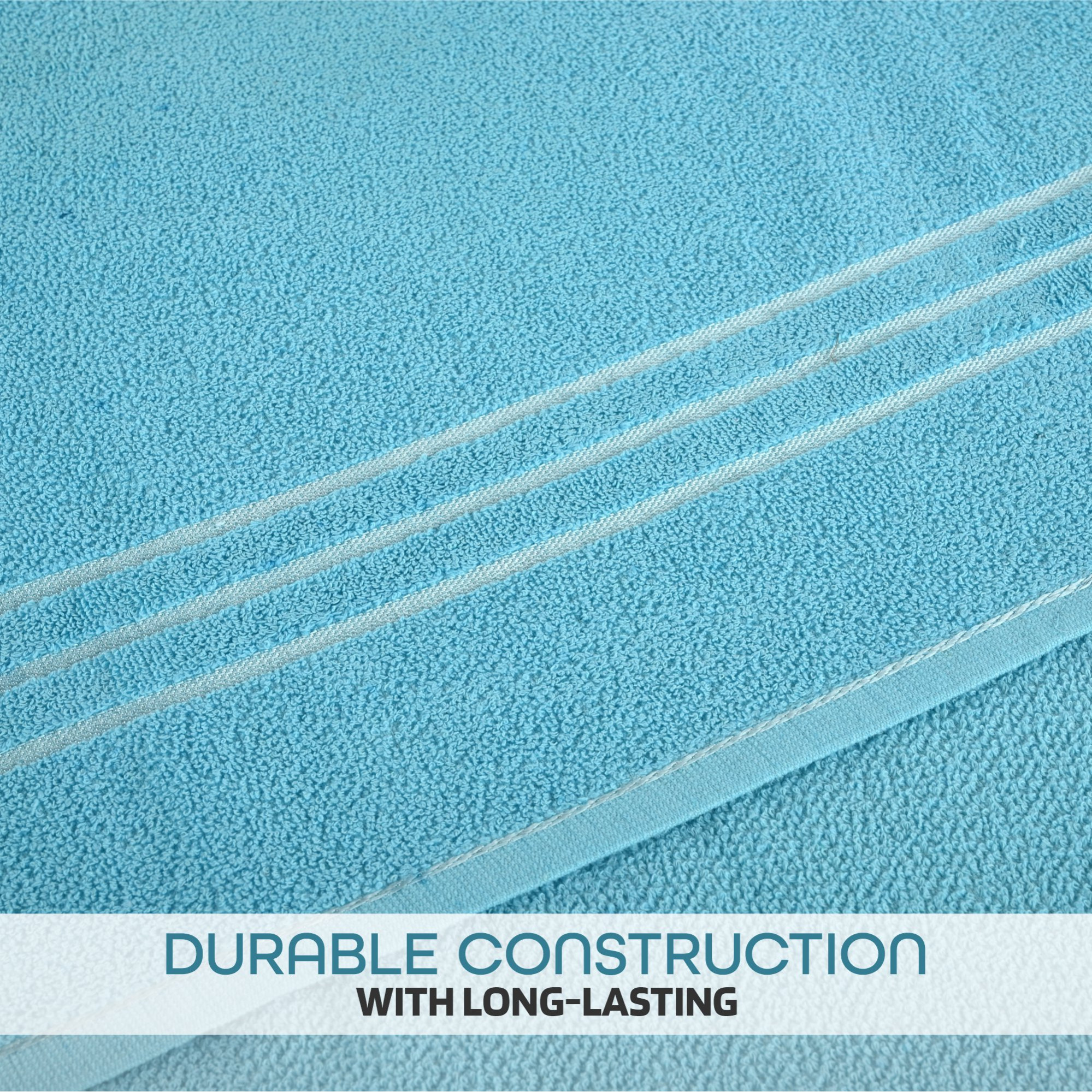 Kuber Industries Bath Towel  30x60 Inch  Towel for Bath-Gym-Travel-Beach-Pool  Towel for Bathing  144 GSM Cotton Unisex Bathroom Towel  Towels for Bath  Plain Lining  Sky Blue
