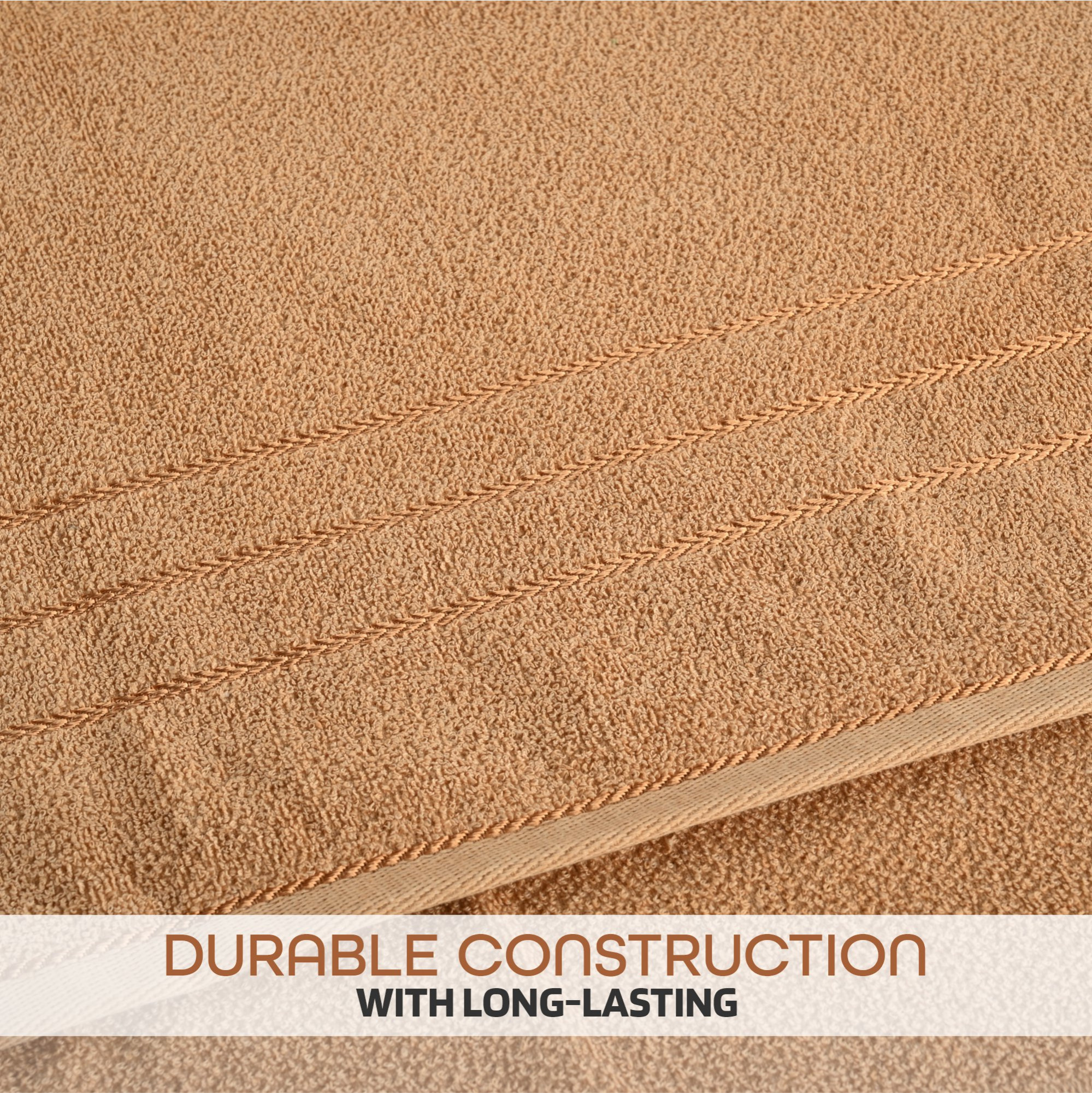 Kuber Industries Bath Towel  30x60 Inch  Towel for Bathing  Towels for Bath  Towel for Bath-Gym-Travel-Beach-Pool  144 GSM Cotton Unisex Bathroom Towel  Plain Lining  Light Brown