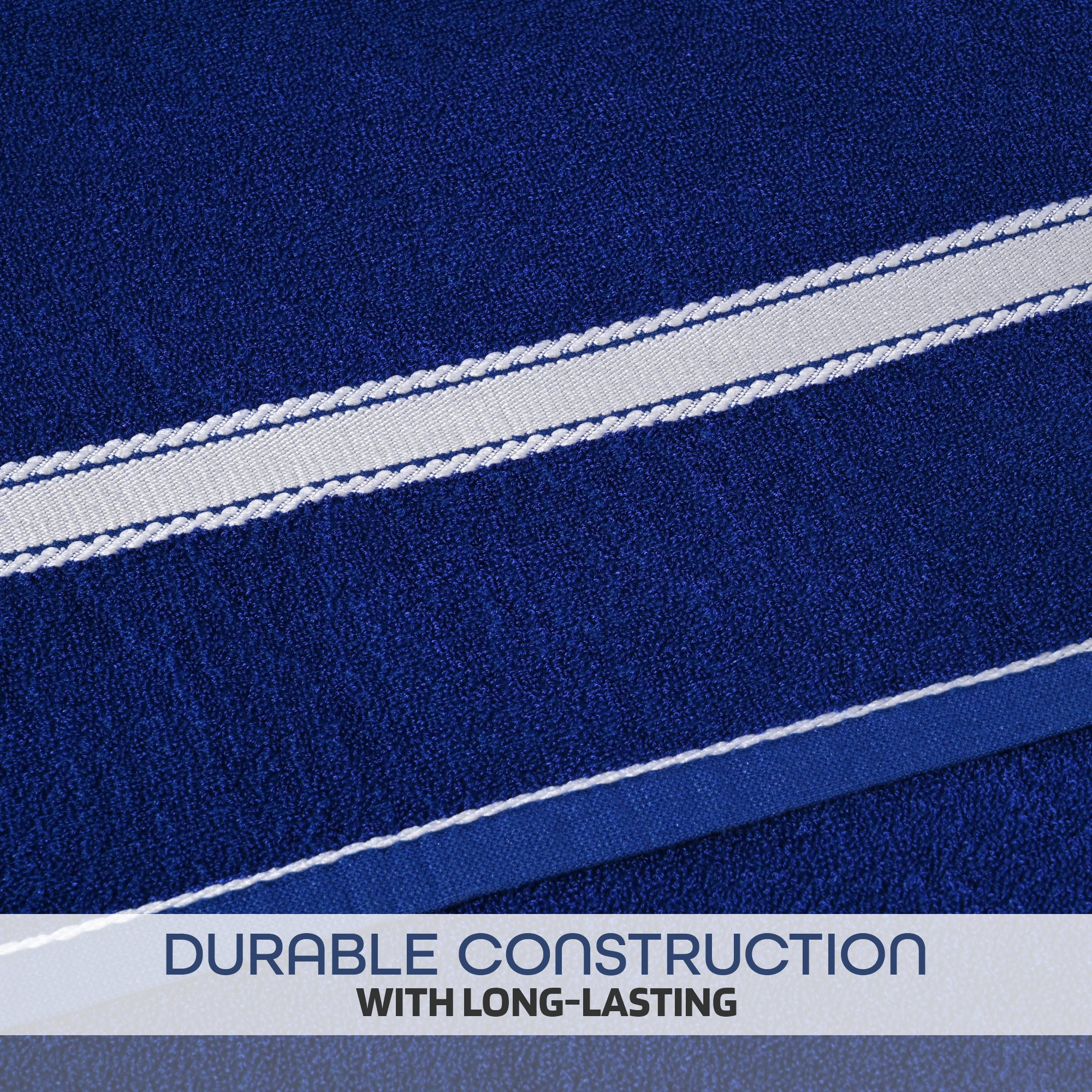 Kuber Industries Bath Towel  Bath Towel for Men  144 GSM Cotton Bathroom Towel  Highly Absorbent Bathing Towel  Towel for Bath-Gym-Travel  Silver Patti  30x60 Inch  Blue