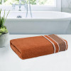 Bath Towel | Bath Towel for Men | Highly Absorbent Bathing Towel | 144 GSM Cotton Bathroom Towel | Towel for Bath-Gym-Travel | Check Border | 30x60 Inch | Brown