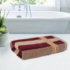 Bath Towel | Highly Absorbent Bathing Towel | Bath Towel for Men | 144 GSM Cotton Bathroom Towel | Towel for Bath-Gym-Travel | Brown Patti | 30x60 Inch | Cream