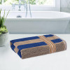 Bath Towel | Towel for Bath-Gym-Travel | Highly Absorbent Bathing Towel | Bath Towel for Men | 144 GSM Cotton Bathroom Towel | Blue Patti | 30x60 Inch | Cream