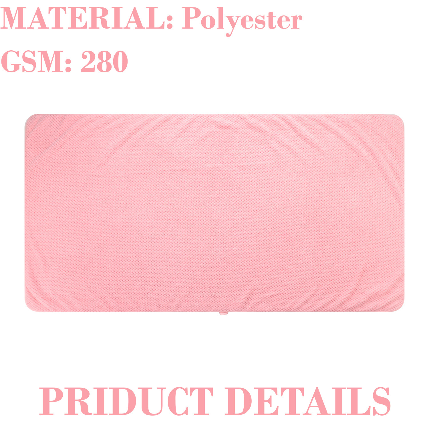 Kuber Industries Bath Towel For Men, Women|280 GSM|Extra Soft & Fade Resistant|Polyester Towels For Bath|Bathing Towel, Bath Sheet (Pink)