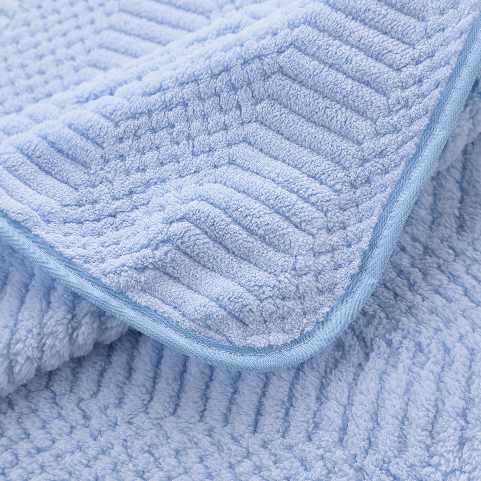 Kuber Industries Bath Towel For Men, Women|280 GSM|Extra Soft & Fade Resistant|Polyester Towels For Bath|Waffle Texture|Bathing Towel, Bath Sheet (Blue)