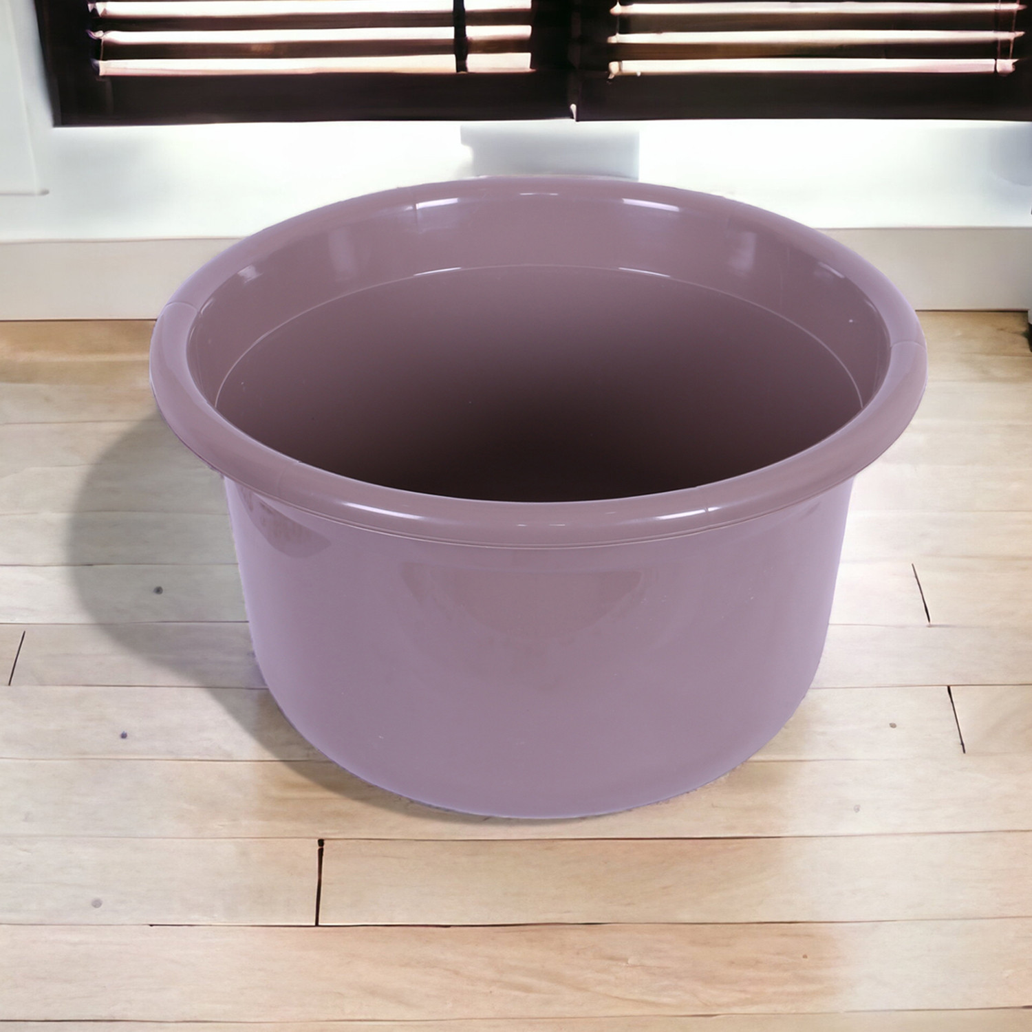 Kuber Industries Bath Tub  Versatile Utility Gaint Tub  Plastic Bath Tub for Baby  Baby Bathing Tub  Clothes Washing Tub For Bathroom  Feeding Pan Tub  TUB-25 LTR  Brown
