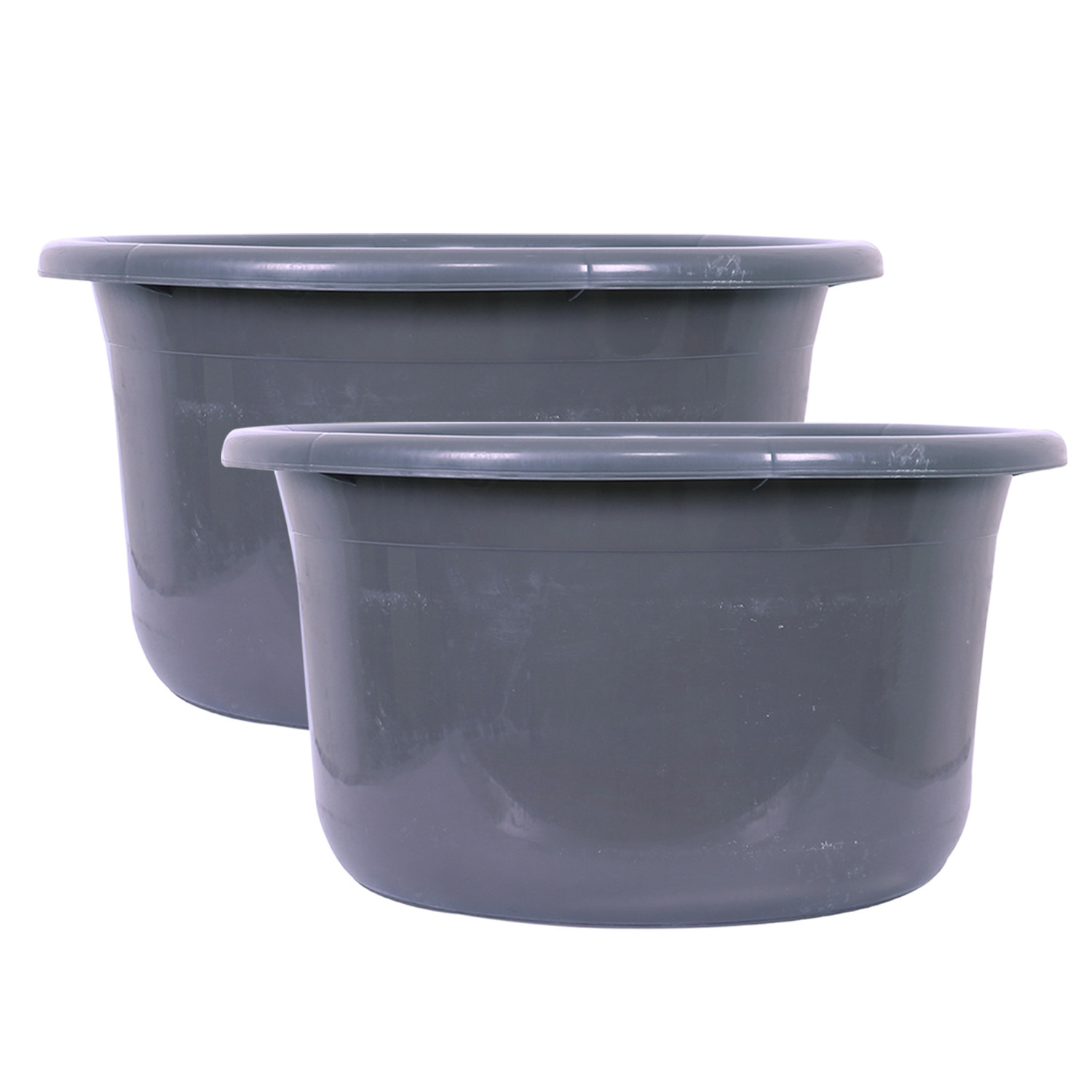 Kuber Industries Bath Tub | Versatile Utility Gaint Tub | Plastic Bath Tub for Baby | Baby Bathing Tub | Clothes Washing Tub For Bathroom | Feeding Pan Tub | TUB-25 LTR | Gray