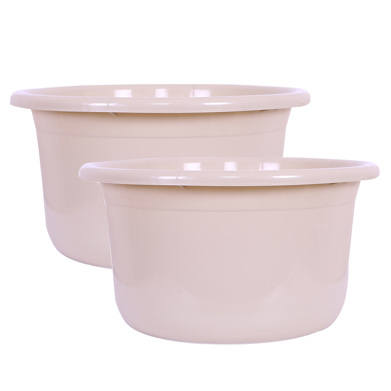 Kuber Industries Bath Tub | Versatile Utility Gaint Tub | Plastic Bath Tub for Baby | Baby Bathing Tub | Clothes Washing Tub For Bathroom | Feeding Pan Tub | TUB-25 LTR | Beige