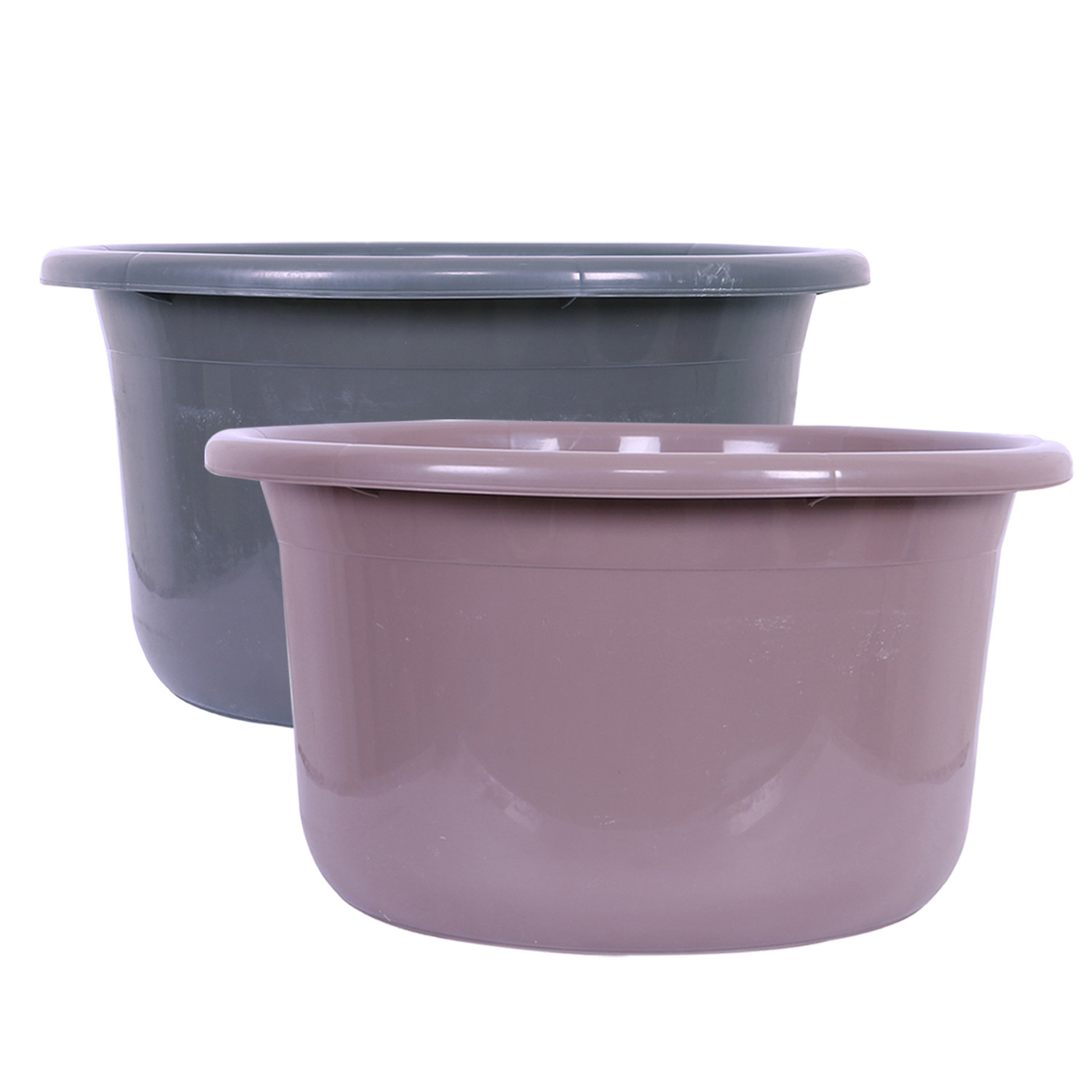 Kuber Industries Bath Tub | Versatile Utility Gaint Tub | Plastic Bath Tub for Baby | Baby Bathing Tub | Clothes Washing Tub For Bathroom | Feeding Pan Tub | TUB-25 LTR | Pack of 2 | Multi
