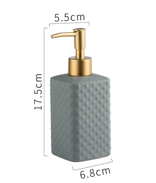 Kuber Industries Bathroom Accessories Set | Ceramic Bathroom Tooth Brush Holder | Bathroom Soap Holder Dish | Kitchen Soap Dispenser 350 ML | Water Cup 340 ML | ZX062GY-4T | Set of 4 | Gray