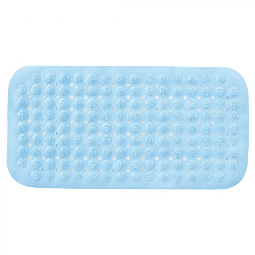 Kuber Industries Bathroom Mat|Anti Slip Mat for Bathroom Floor|Durable,Wear Resistant &amp; Easy to Maintain|Acupressure &amp; Foot Massager Door Mat with Water Drainage Holes|JL01|35 x 70 cm|Blue