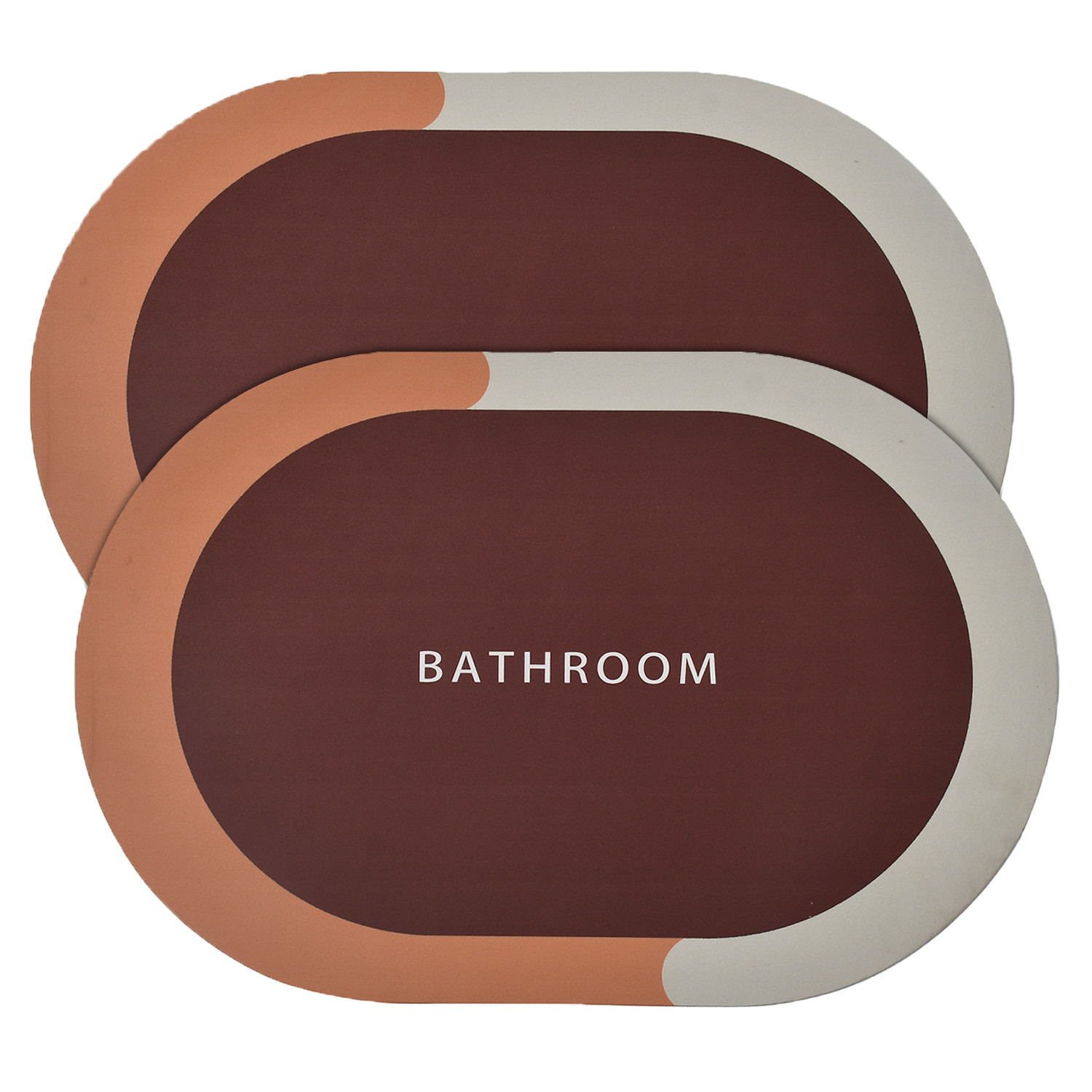 Kuber Industries Bathroom mat|Bathroom mat Super Absorbent Floor mat|Anti-skid Bathroom mat|Memory Foam Bathroom Rug Mat (Brown)