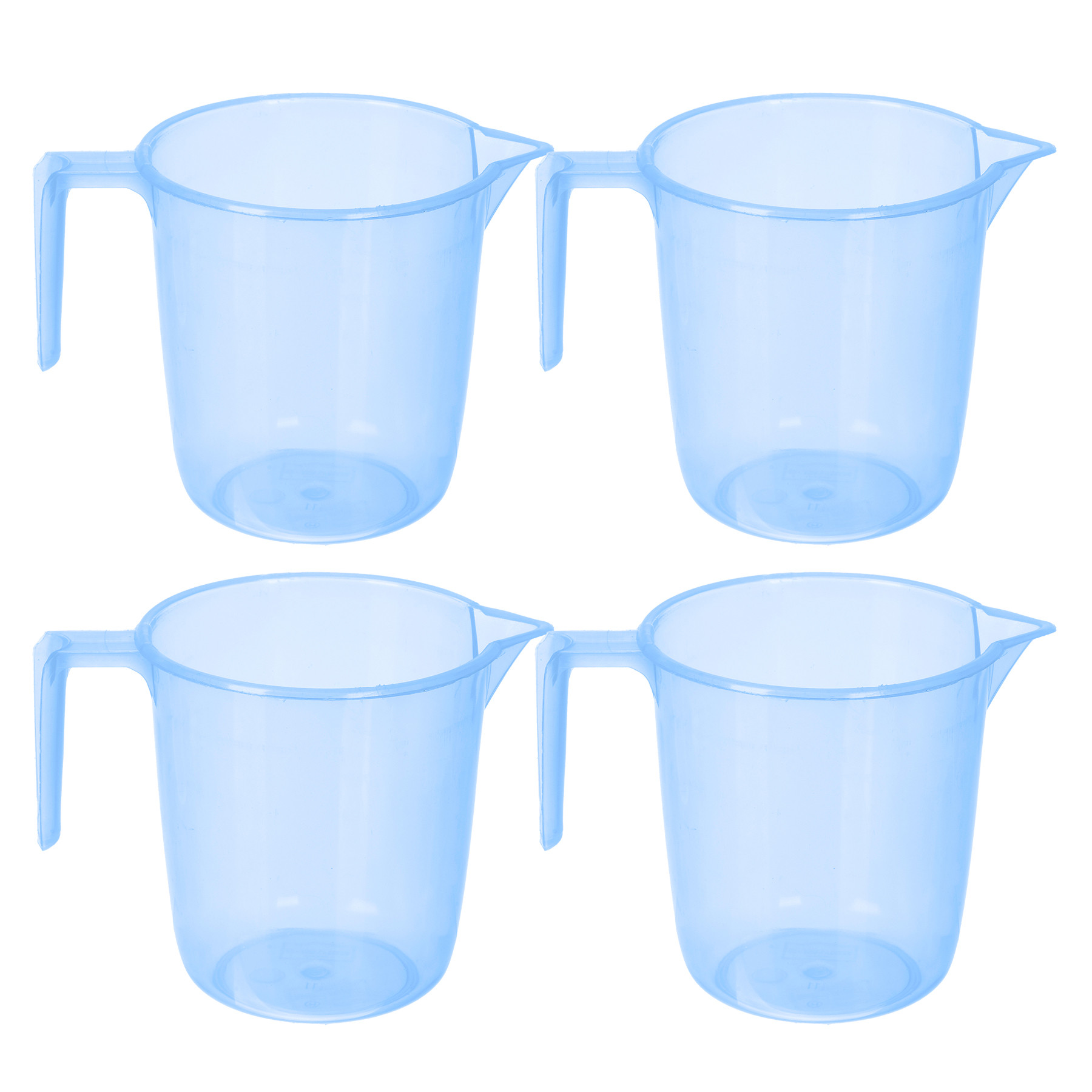 Kuber Industries Bathroom Mug | Multipurpose Bath Rinse Mug for Bathroom | Reusable Bath Mug | Wash Mug for Toilet | Mug for Washroom | 1100 ML | Transparent Blue