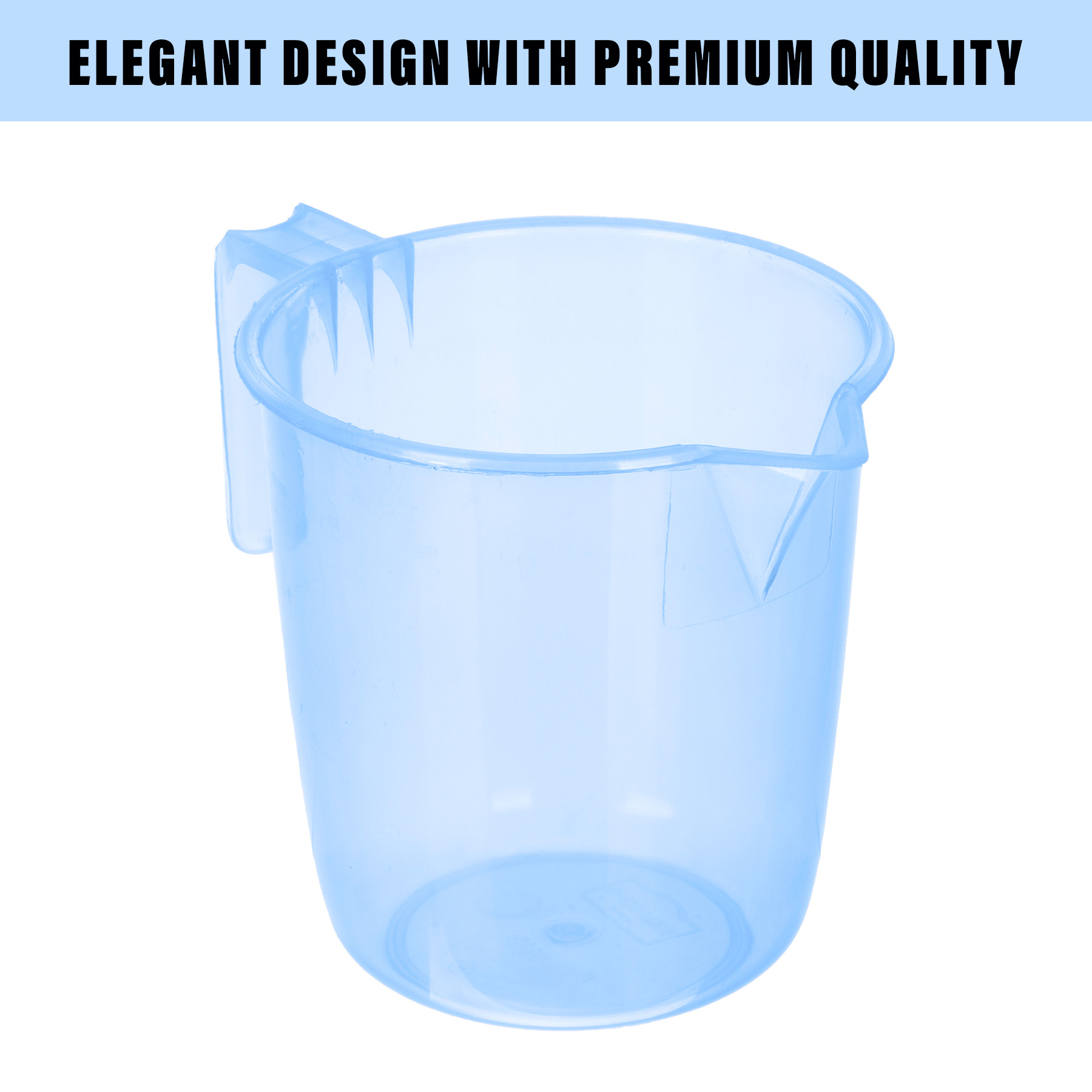 Kuber Industries Bathroom Mug | Multipurpose Bath Rinse Mug for Bathroom | Reusable Bath Mug | Wash Mug for Toilet | Mug for Washroom | 1100 ML | Transparent Blue