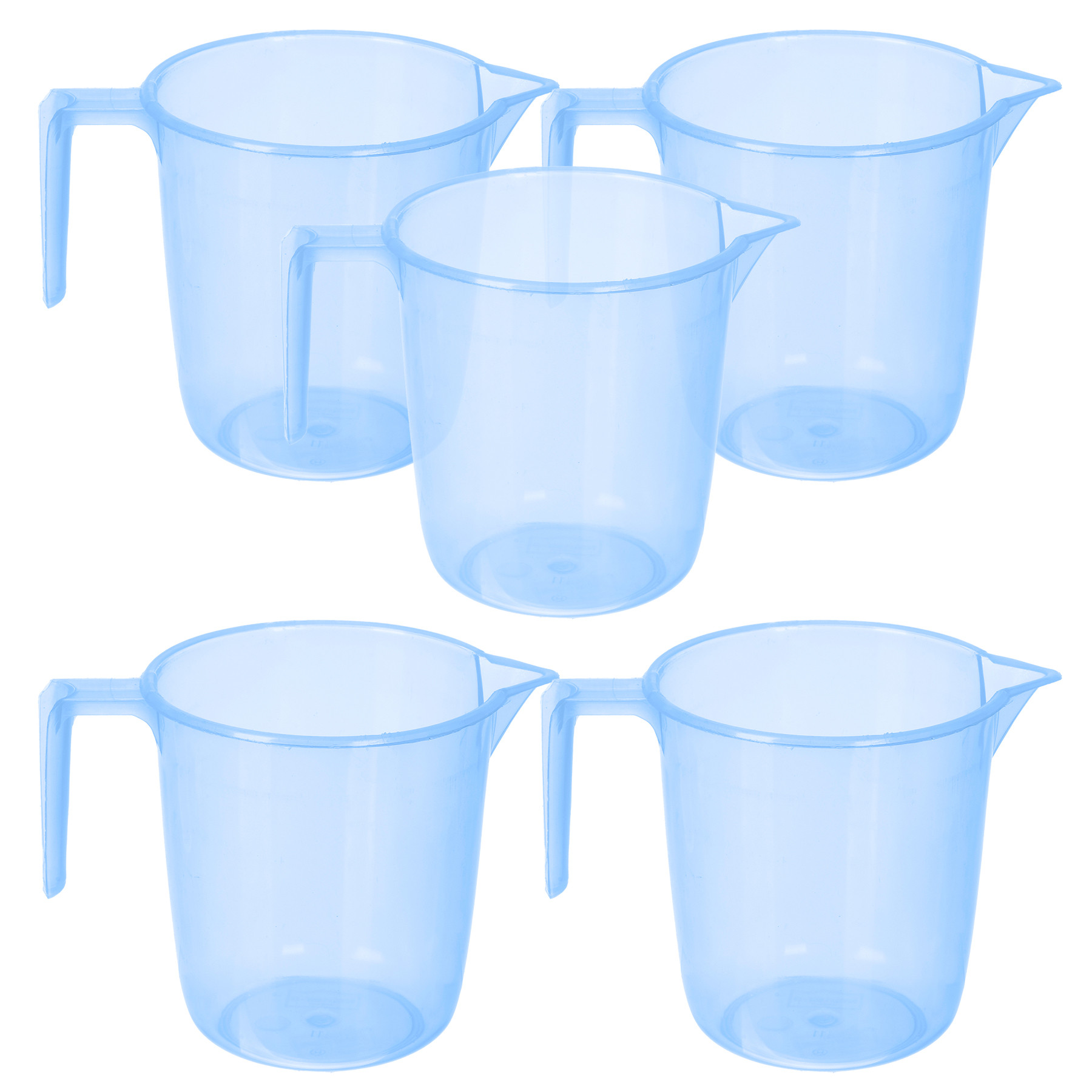 Kuber Industries Bathroom Mug | Multipurpose Bath Rinse Mug for Bathroom | Reusable Bath Mug | Wash Mug for Toilet | Mug for Washroom | 1100 ML | Transparent Blue