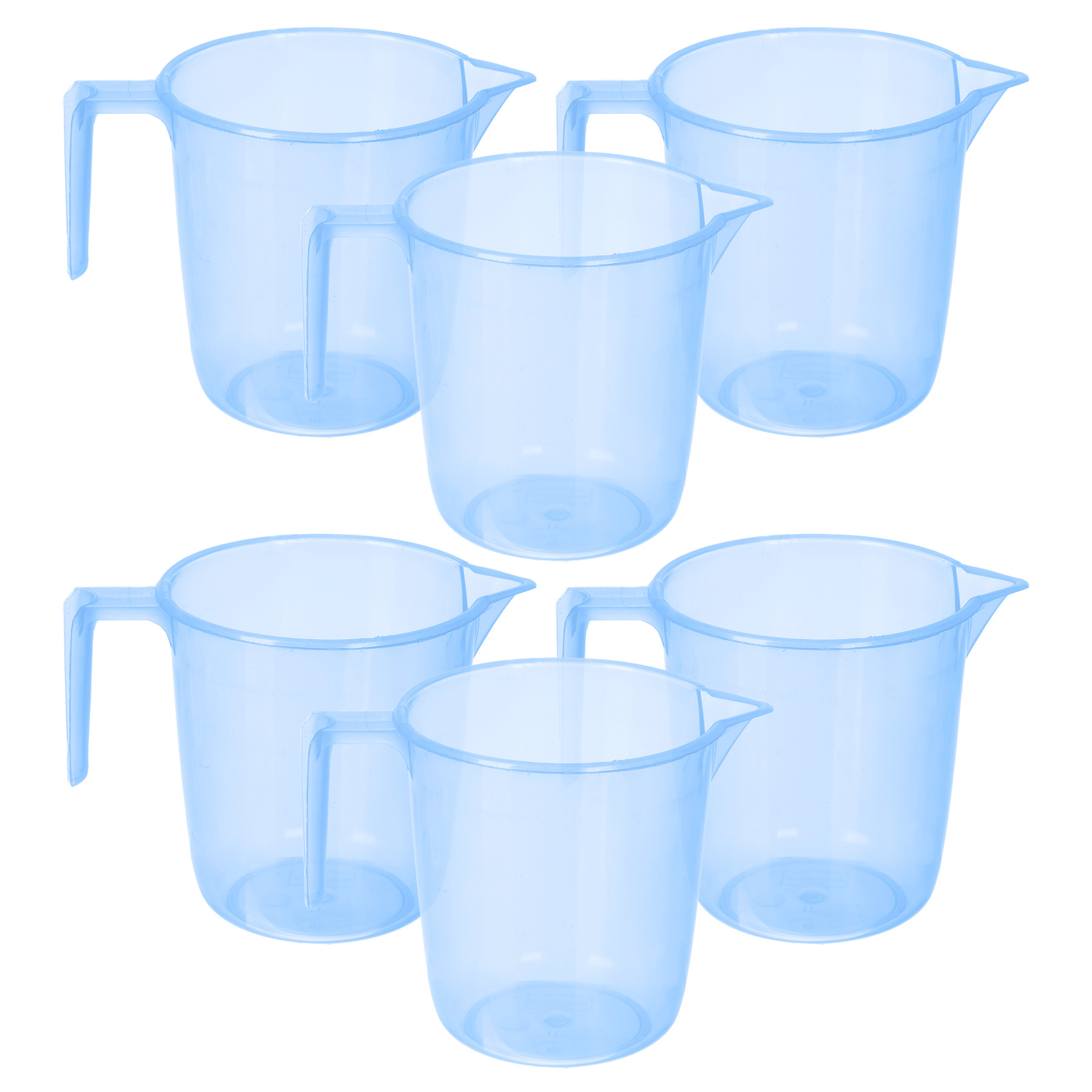 Kuber Industries Bathroom Mug | Multipurpose Bath Rinse Mug for Bathroom | Reusable Bath Mug | Wash Mug for Toilet | Mug for Washroom | 1100 ML | Transparent Blue