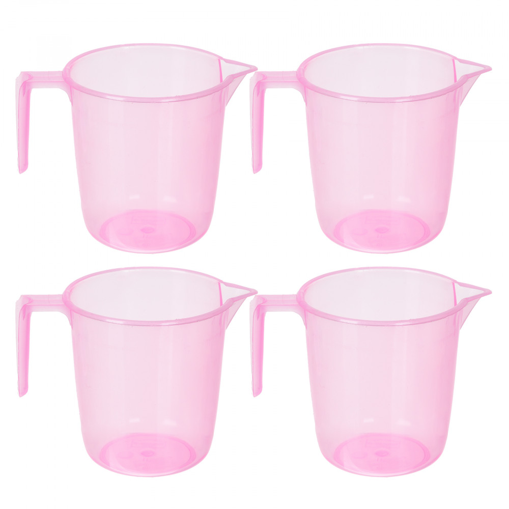 Kuber Industries Bathroom Mug | Multipurpose Bath Rinse Mug for Bathroom | Reusable Bath Mug | Wash Mug for Toilet | Mug for Washroom | 1100 ML | Transparent Pink
