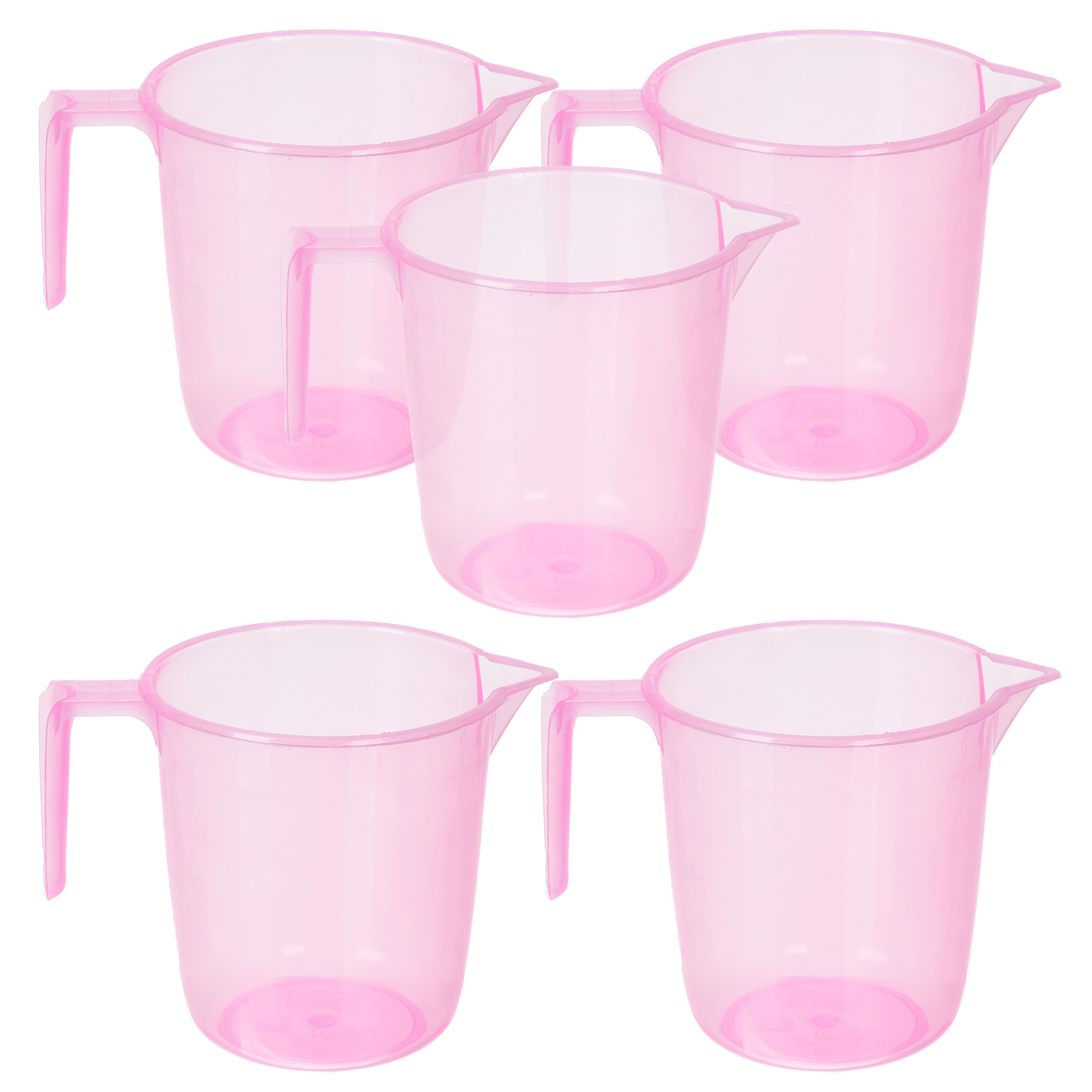Kuber Industries Bathroom Mug | Multipurpose Bath Rinse Mug for Bathroom | Reusable Bath Mug | Wash Mug for Toilet | Mug for Washroom | 1100 ML | Transparent Pink