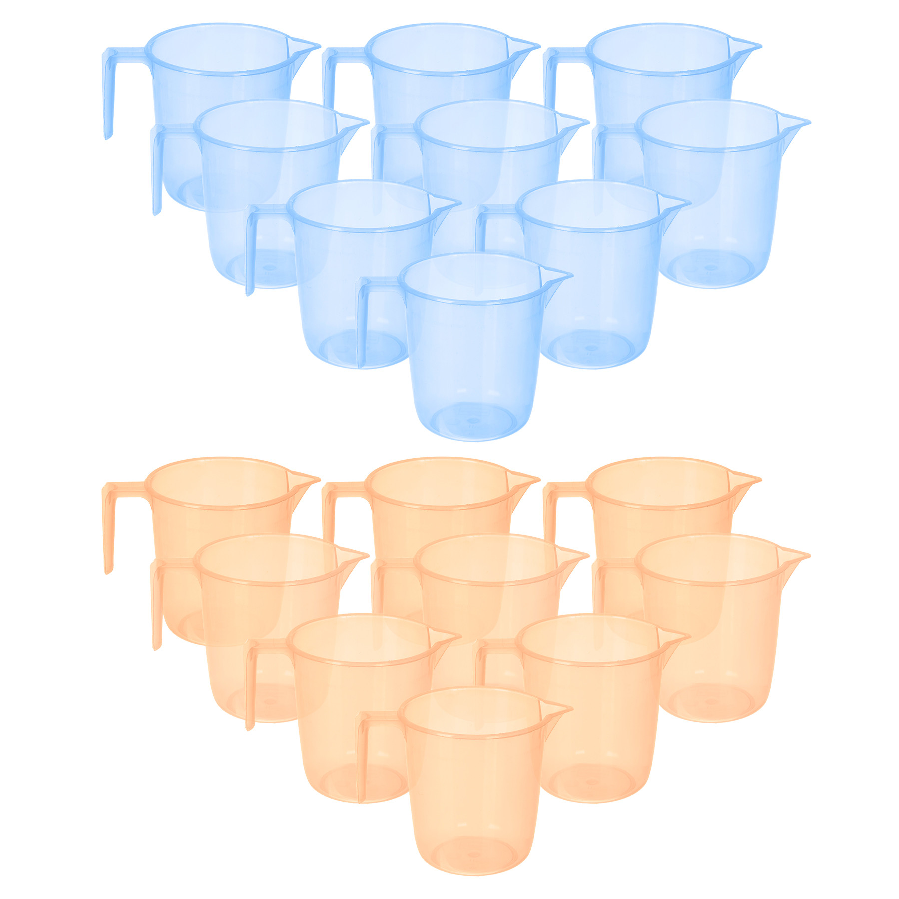Kuber Industries Bathroom Mug | Multipurpose Bath Rinse Mug for Bathroom | Reusable Bath Mug | Wash Mug for Toilet | Mug for Washroom | 1100 ML | Transparent | Blue & Orange
