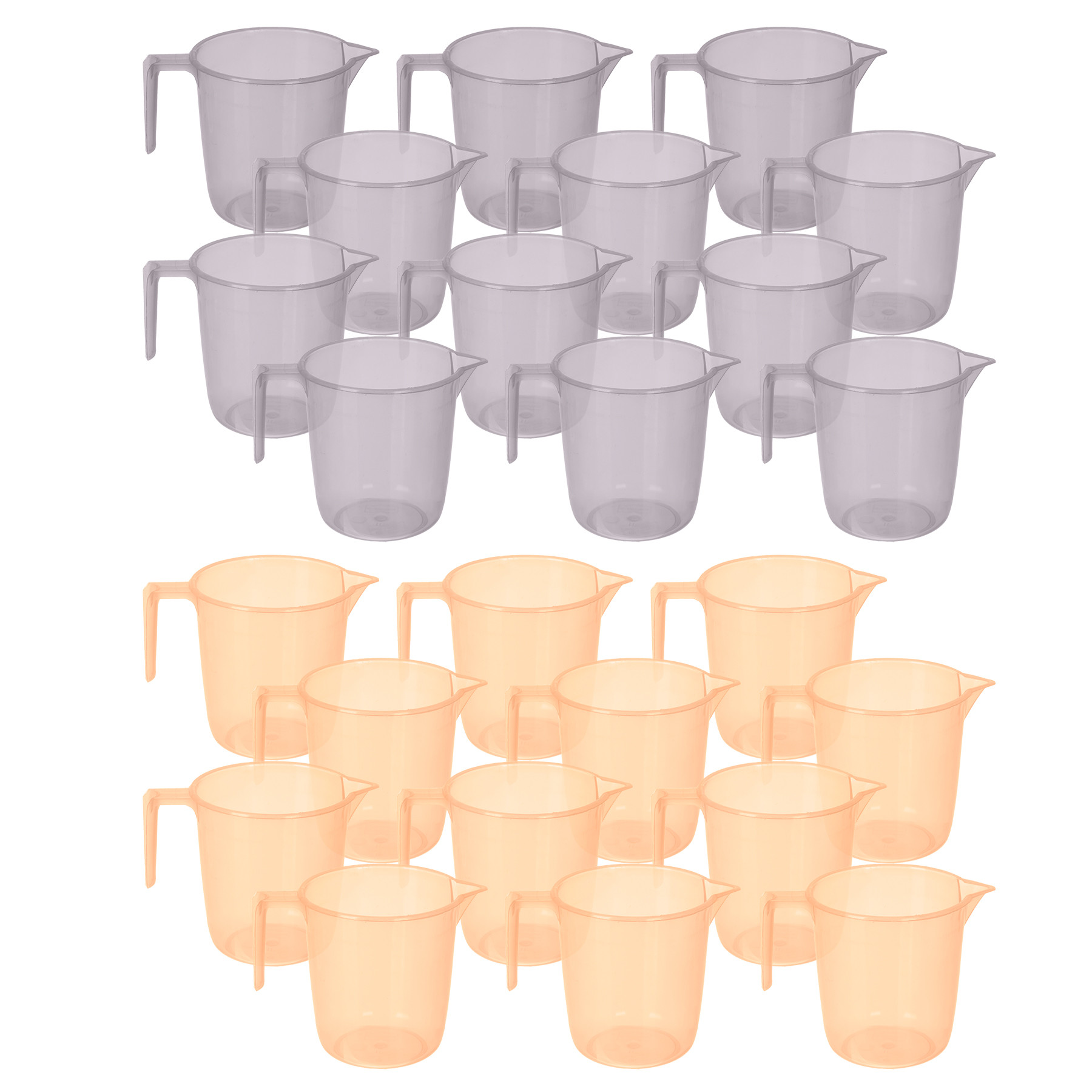 Kuber Industries Bathroom Mug | Multipurpose Bath Rinse Mug for Bathroom | Reusable Bath Mug | Wash Mug for Toilet | Mug for Washroom | 1100 ML | Transparent | Gray & Orange