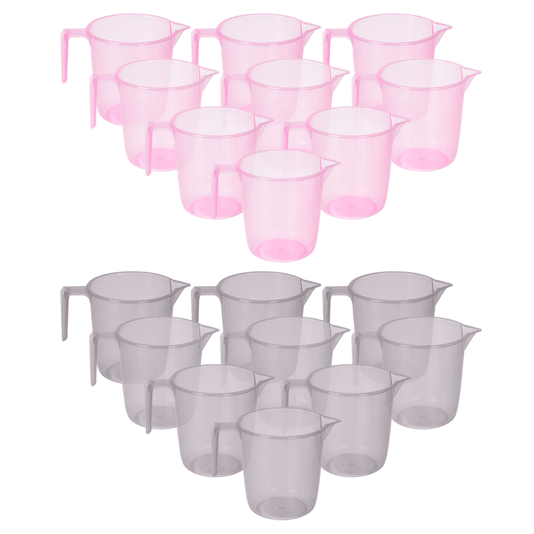 Kuber Industries Bathroom Mug | Multipurpose Bath Rinse Mug for Bathroom | Reusable Bath Mug | Wash Mug for Toilet | Mug for Washroom | 1100 ML | Transparent | Pink & Gray