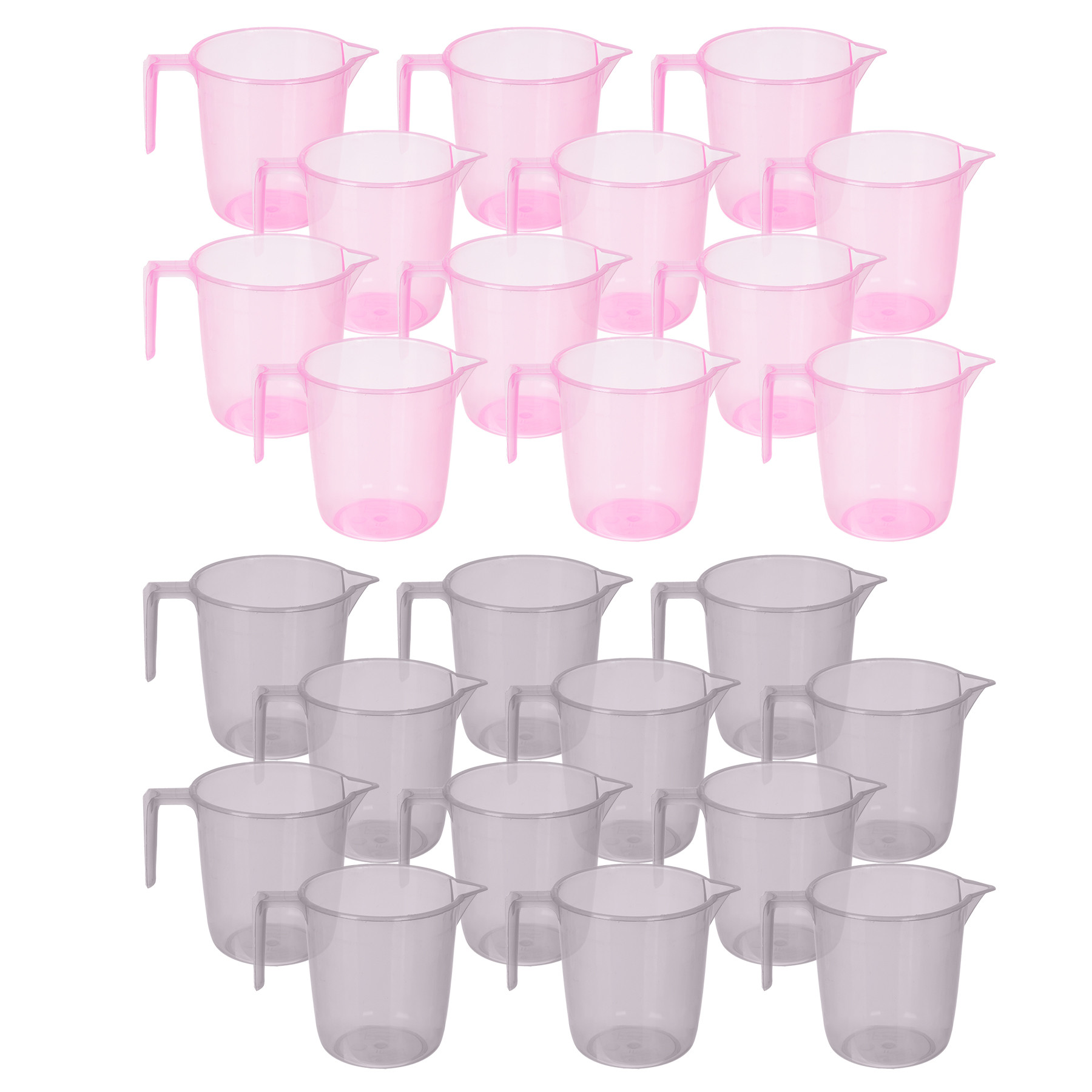 Kuber Industries Bathroom Mug | Multipurpose Bath Rinse Mug for Bathroom | Reusable Bath Mug | Wash Mug for Toilet | Mug for Washroom | 1100 ML | Transparent | Pink & Gray