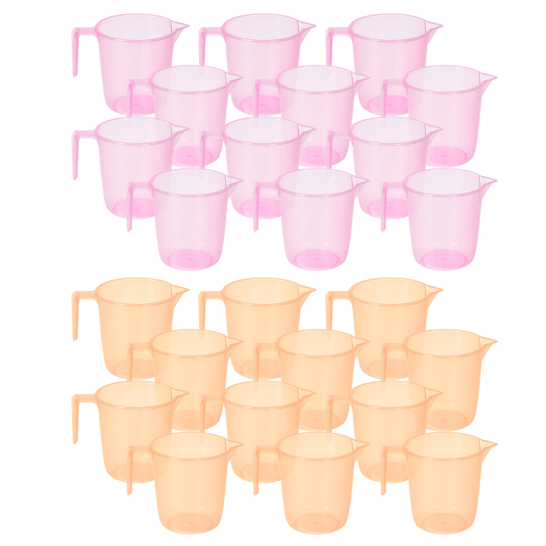 Kuber Industries Bathroom Mug | Multipurpose Bath Rinse Mug for Bathroom | Reusable Bath Mug | Wash Mug for Toilet | Mug for Washroom | 1100 ML | Transparent | Pink & Orange
