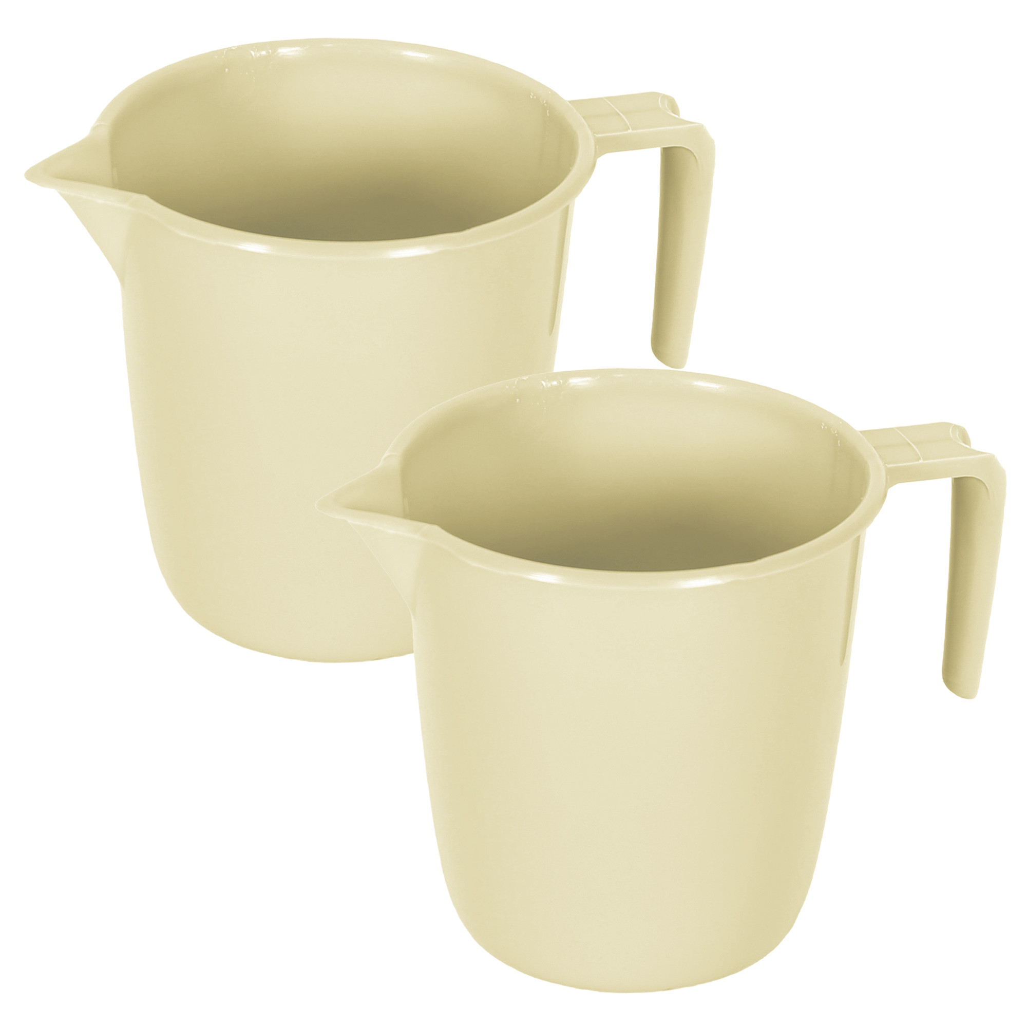Kuber Industries Bathroom Mug | Plastic Bath Mug for Bathroom | Bath Mug | Mug for Bathroom | Mug for Toilet | Washroom Jug | 111 Bath Mug | 1 LTR |Beige