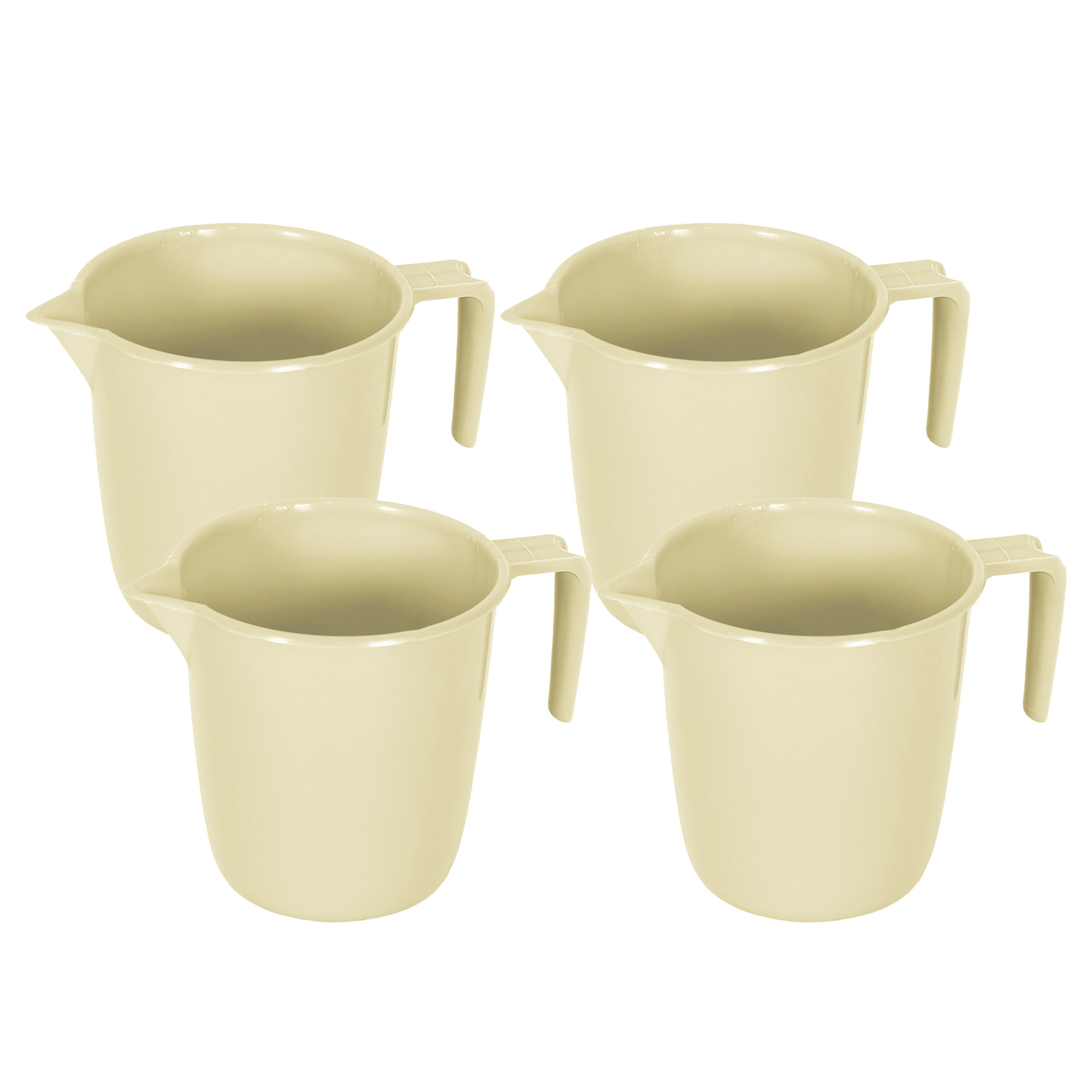 Kuber Industries Bathroom Mug | Plastic Bath Mug for Bathroom | Bath Mug | Mug for Bathroom | Mug for Toilet | Washroom Jug | 111 Bath Mug | 1 LTR |Beige