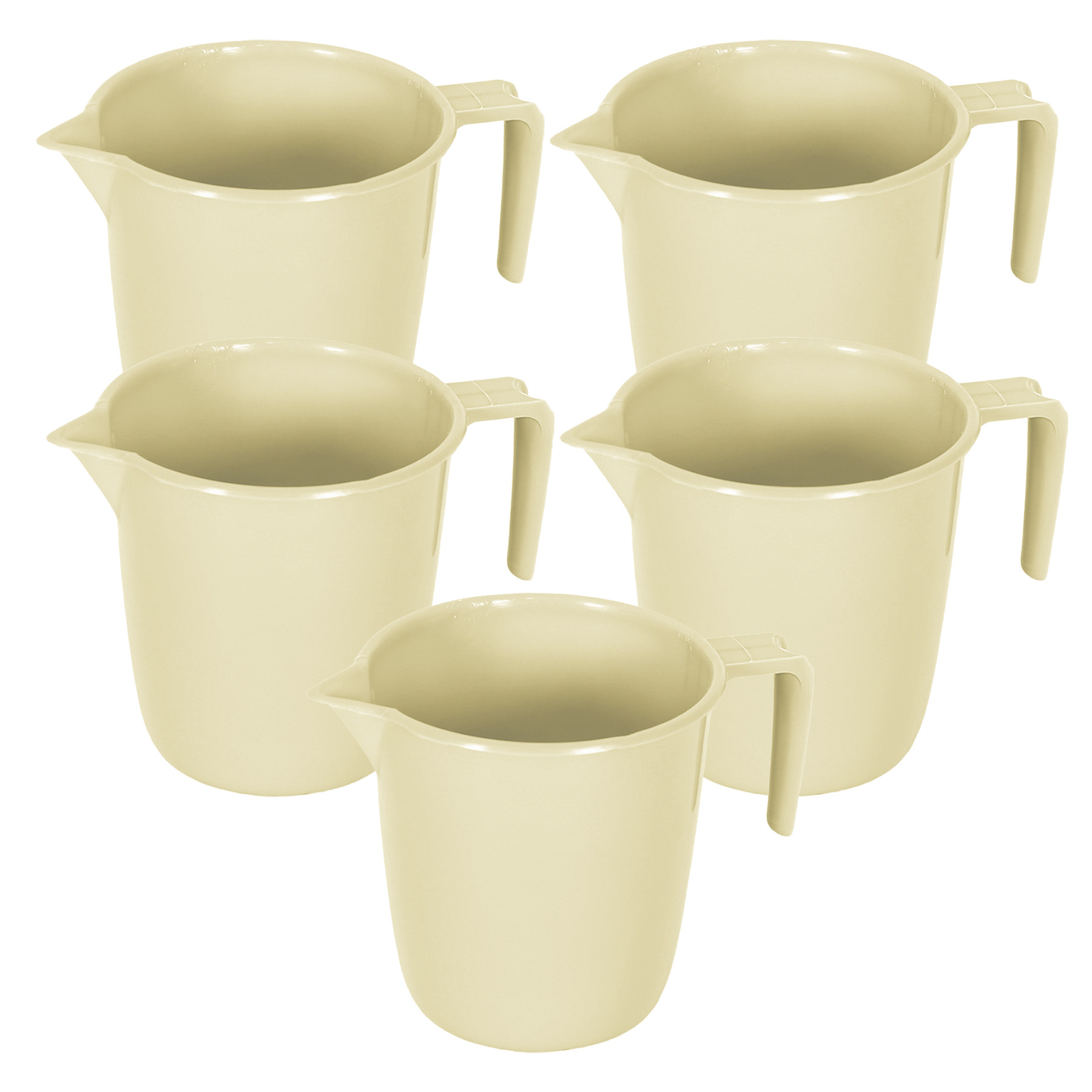 Kuber Industries Bathroom Mug | Plastic Bath Mug for Bathroom | Bath Mug | Mug for Bathroom | Mug for Toilet | Washroom Jug | 111 Bath Mug | 1 LTR |Beige