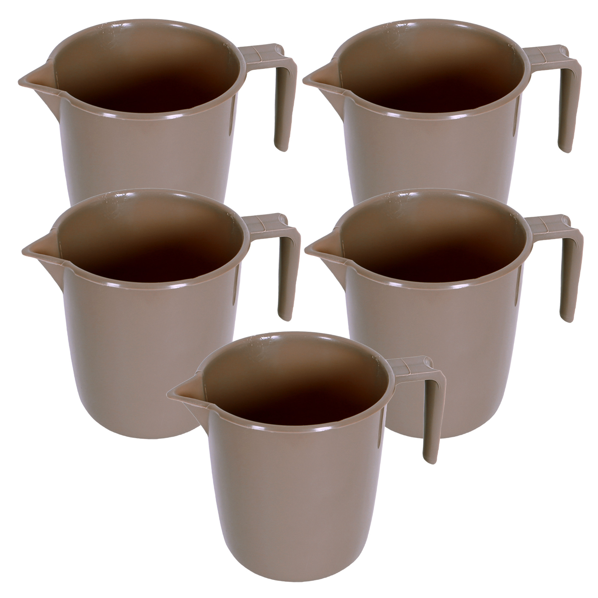 Kuber Industries Bathroom Mug | Plastic Bath Mug for Bathroom | Bath Mug | Mug for Bathroom | Mug for Toilet | Washroom Jug | 111 Bath Mug | 1 LTR |Brown