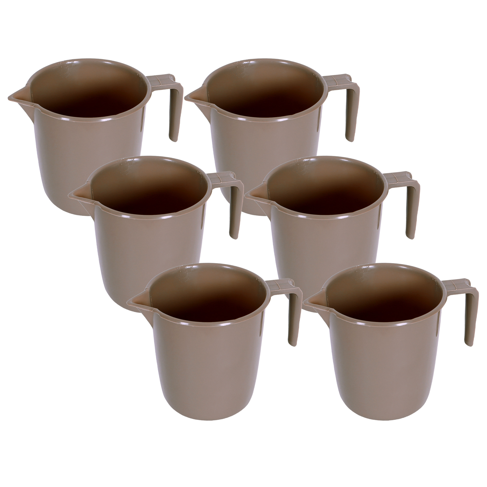 Kuber Industries Bathroom Mug | Plastic Bath Mug for Bathroom | Bath Mug | Mug for Bathroom | Mug for Toilet | Washroom Jug | 111 Bath Mug | 1 LTR |Brown