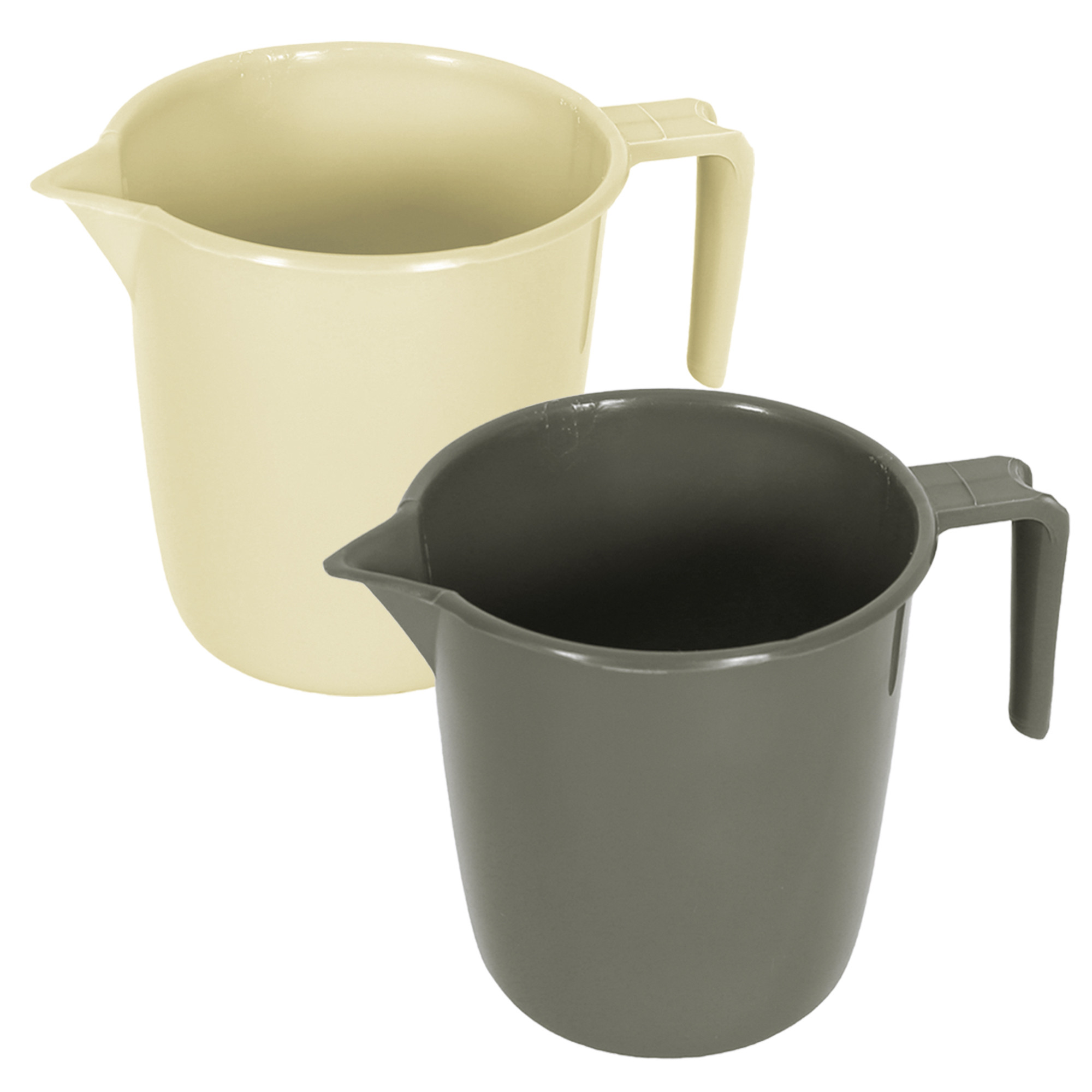 Kuber Industries Bathroom Mug | Plastic Bath Mug for Bathroom | Bath Mug | Mug for Bathroom | Mug for Toilet | Washroom Jug | 111 Bath Mug | 1 LTR | Pack of 2 | Multi