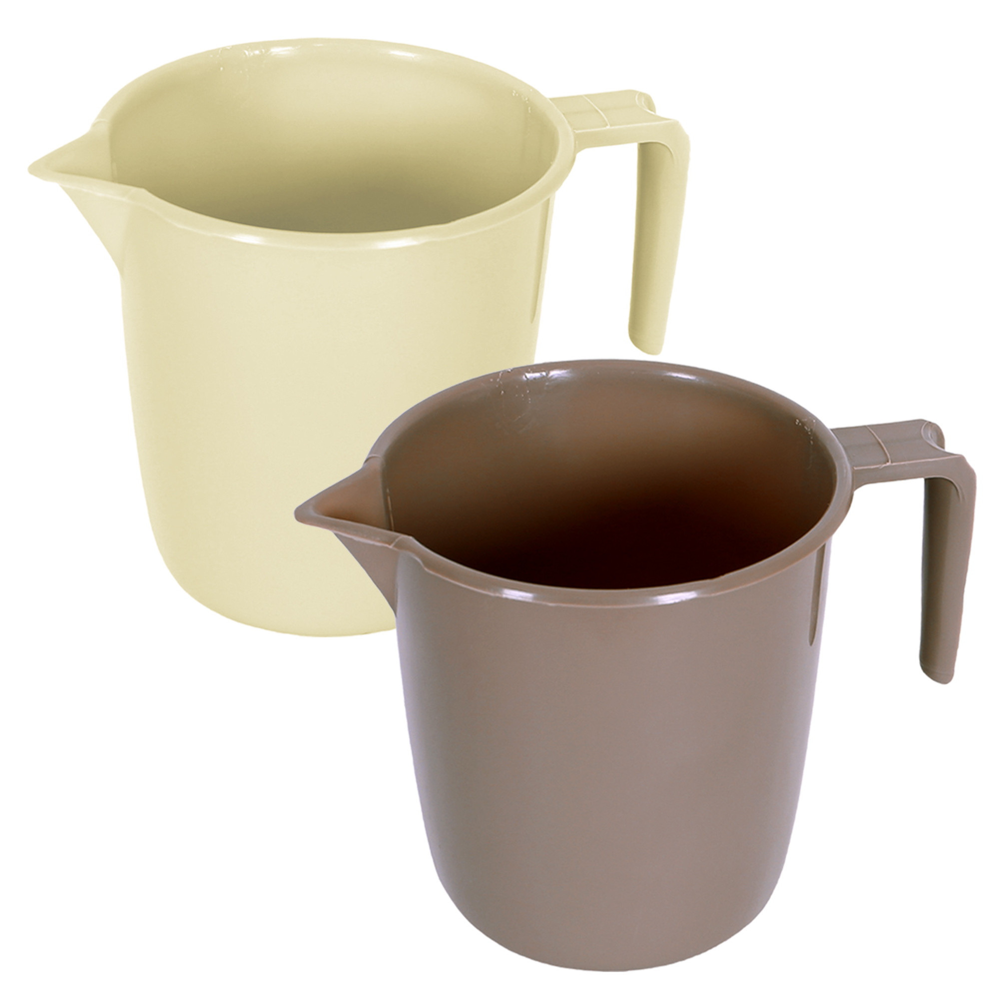 Kuber Industries Bathroom Mug | Plastic Bath Mug for Bathroom | Bath Mug | Mug for Bathroom | Mug for Toilet | Washroom Jug | 111 Bath Mug | 1 LTR | Pack of 2 | Multi