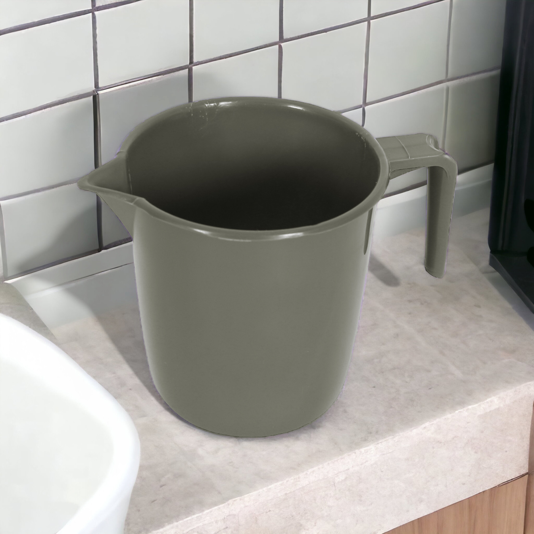 Kuber Industries Bathroom Mug | Plastic Bath Mug for Bathroom | Bath Mug | Mug for Bathroom | Mug for Toilet | Washroom Jug | 111 Bath Mug | 1 LTR | Pack of 2 | Multi