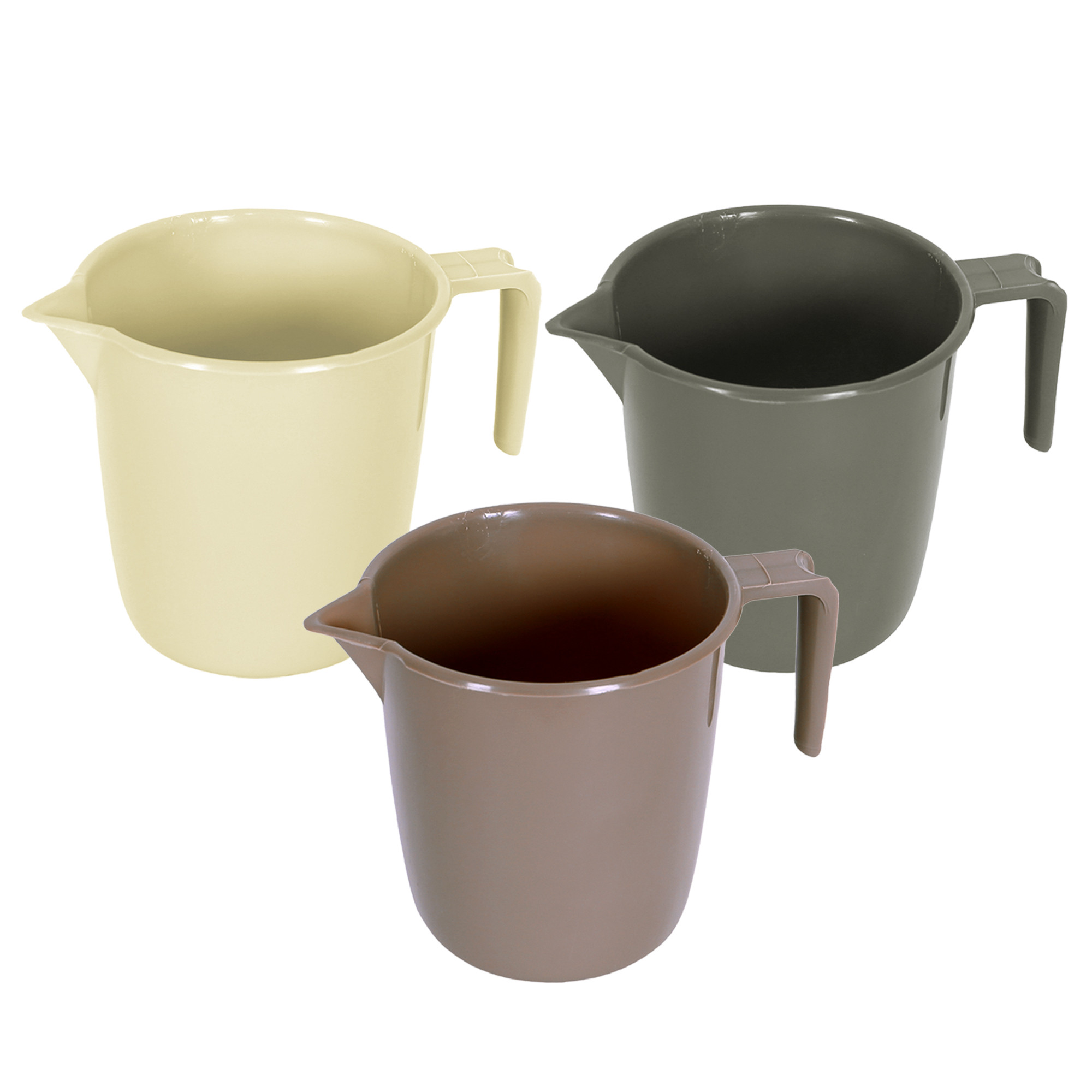 Kuber Industries Bathroom Mug | Plastic Bath Mug for Bathroom | Bath Mug | Mug for Bathroom | Mug for Toilet | Washroom Jug | 111 Bath Mug | 1 LTR | Pack of 3 | Multi